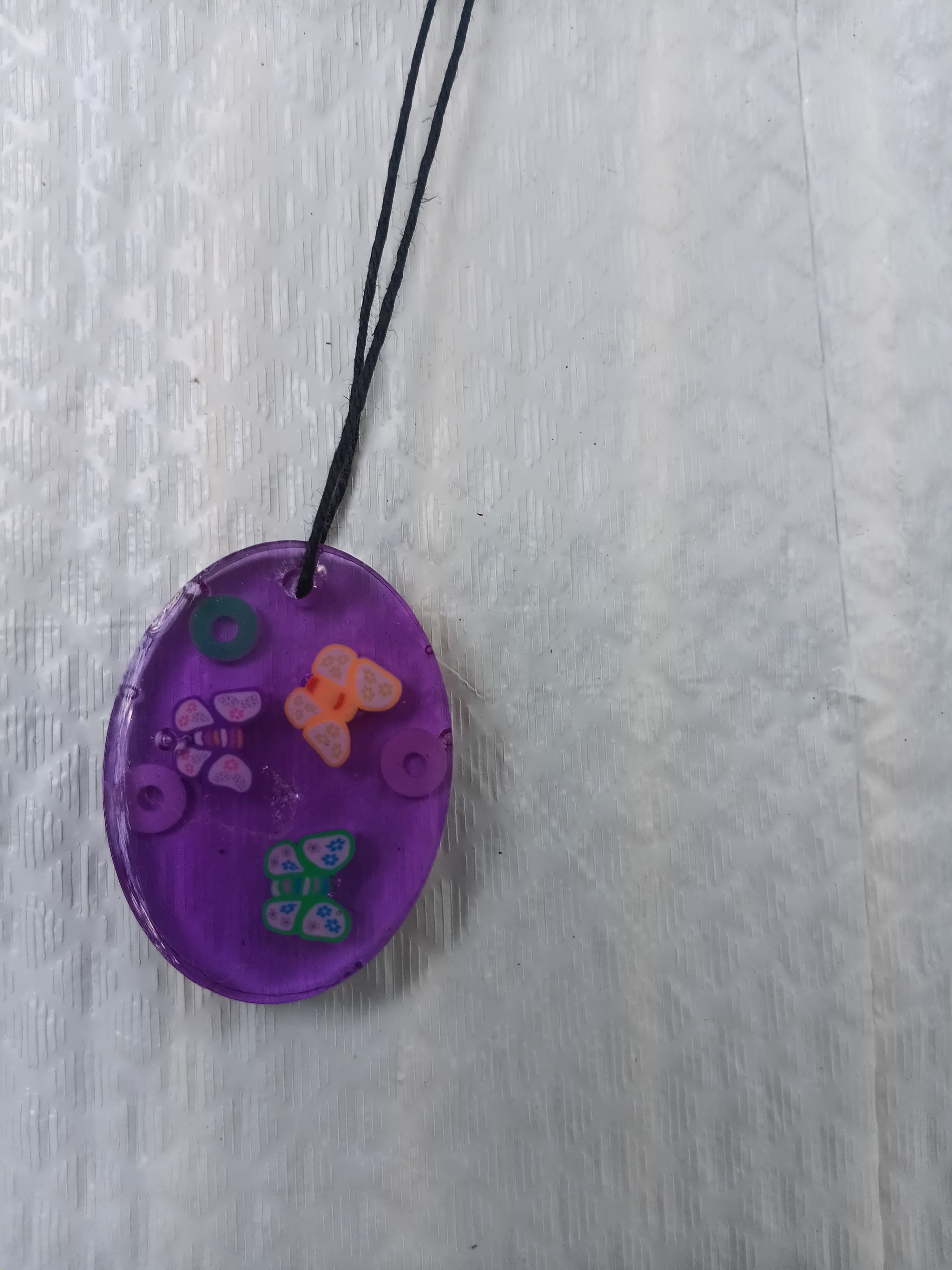 Homemade Resin Random Shapes Necklace - Thumbnail 6