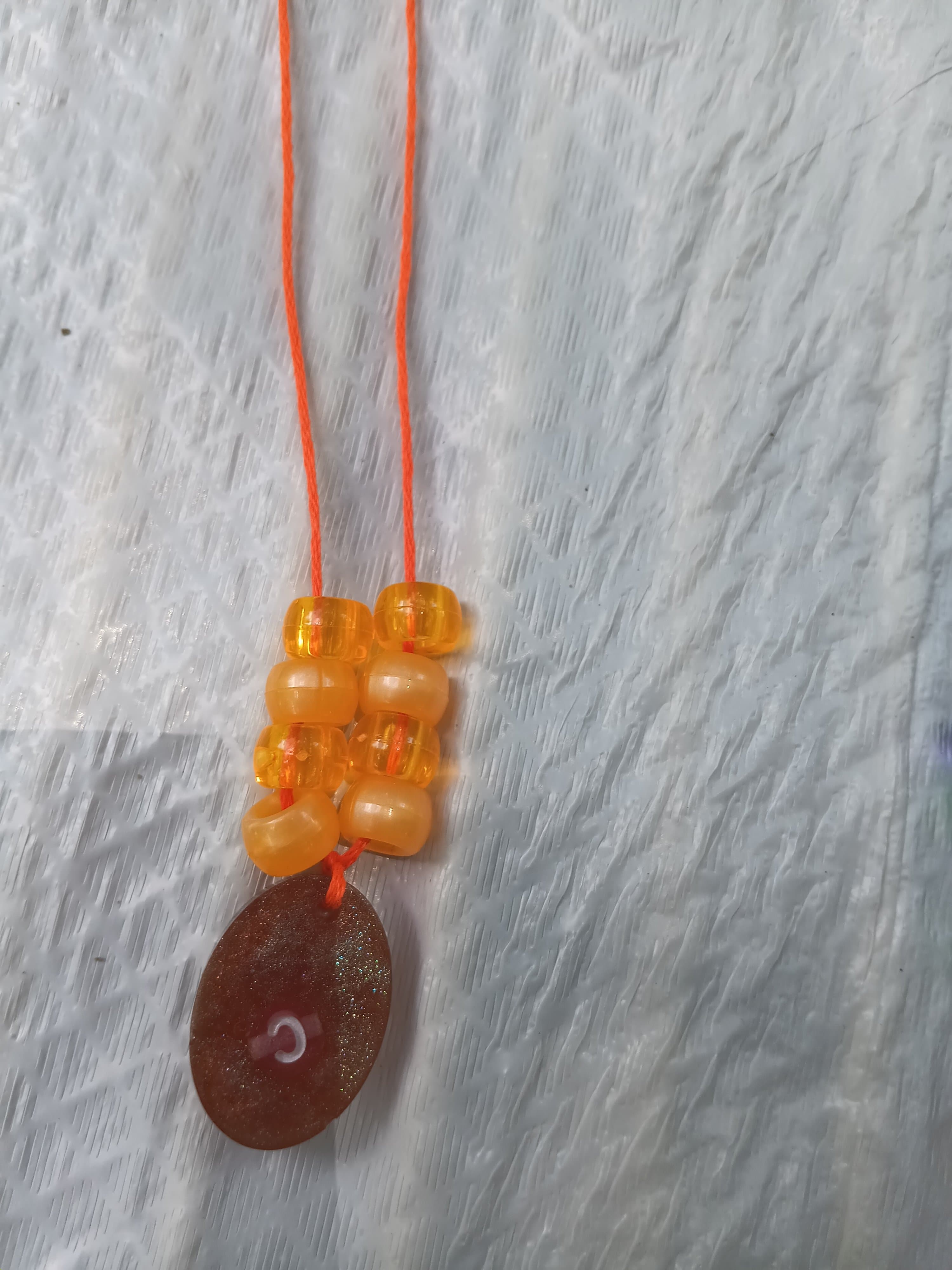 Homemade Resin Initial Pendant Necklace - Thumbnail 2