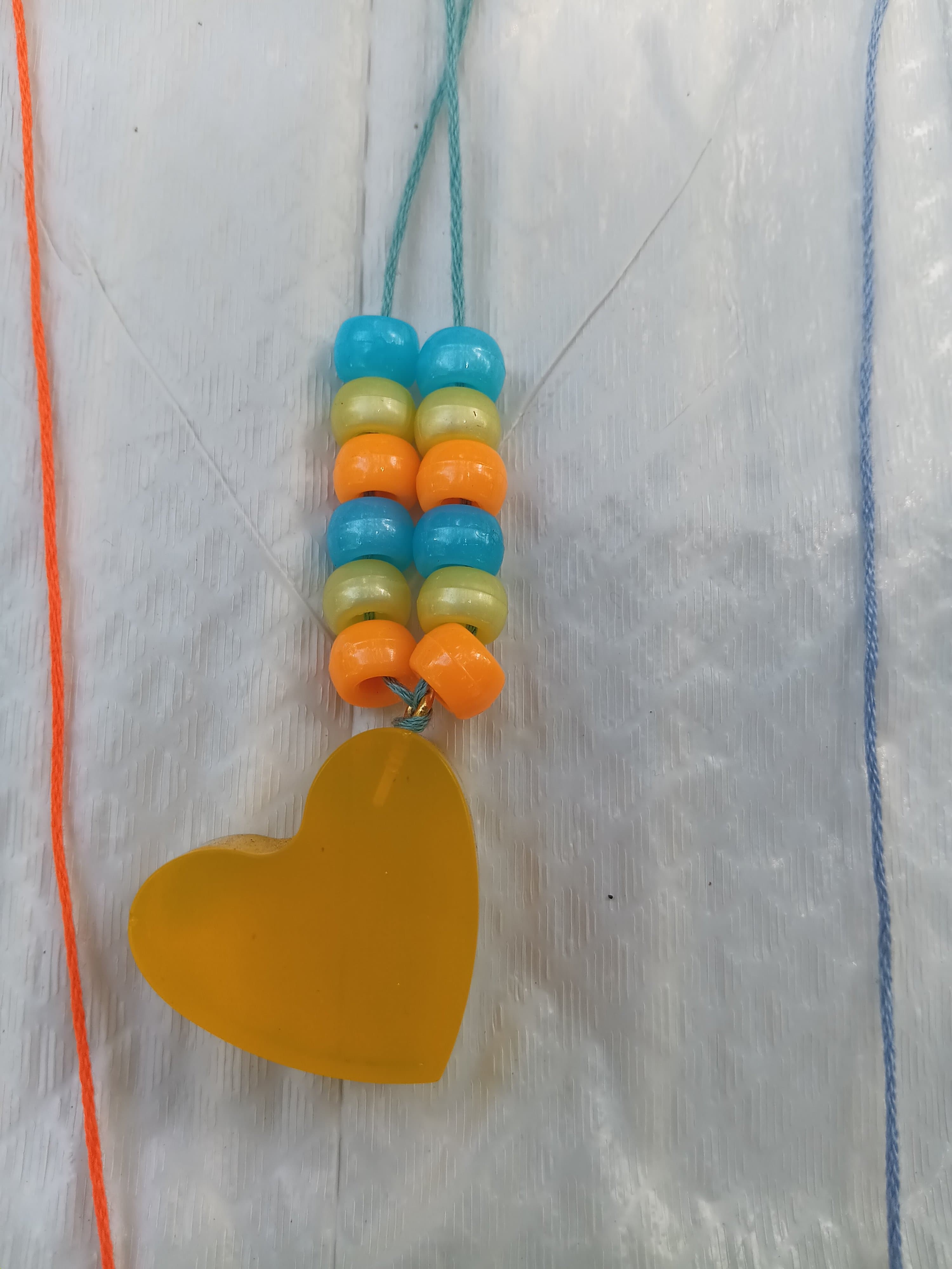 Handmade Epoxy Resin Heart Necklaces - Thumbnail 5