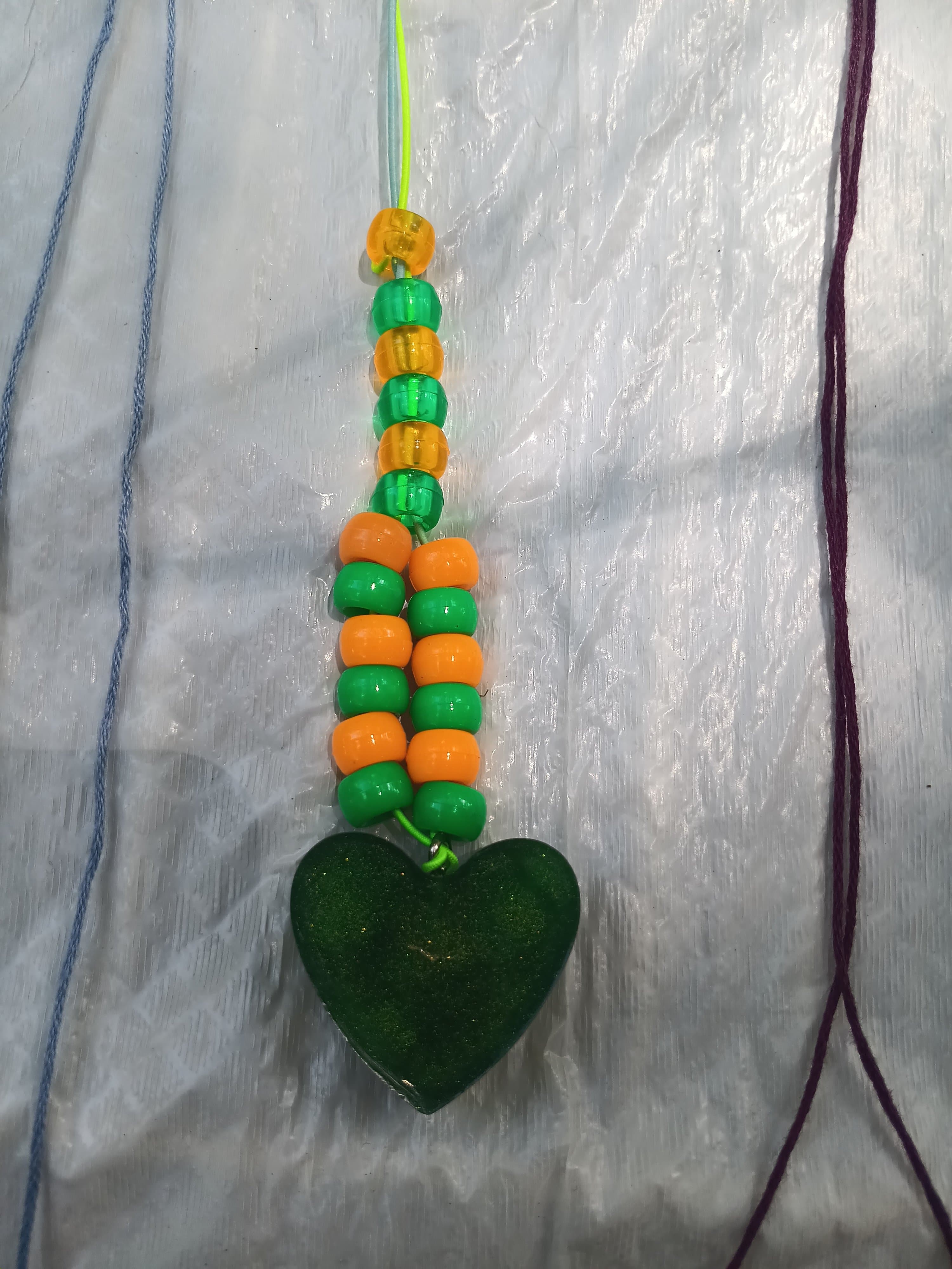 Handmade Epoxy Resin Heart Necklaces - Thumbnail 7