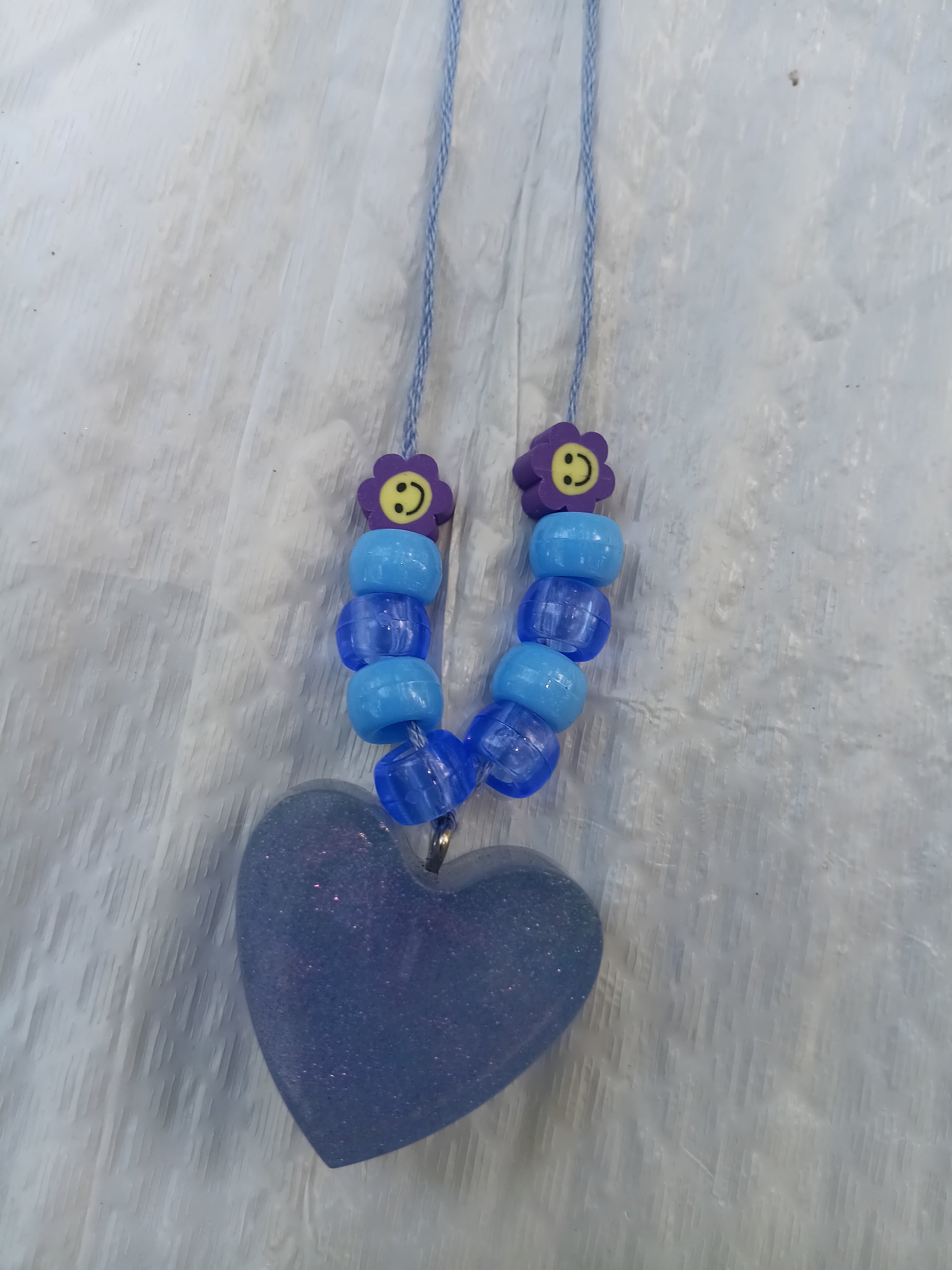 Handmade Epoxy Resin Heart Necklaces