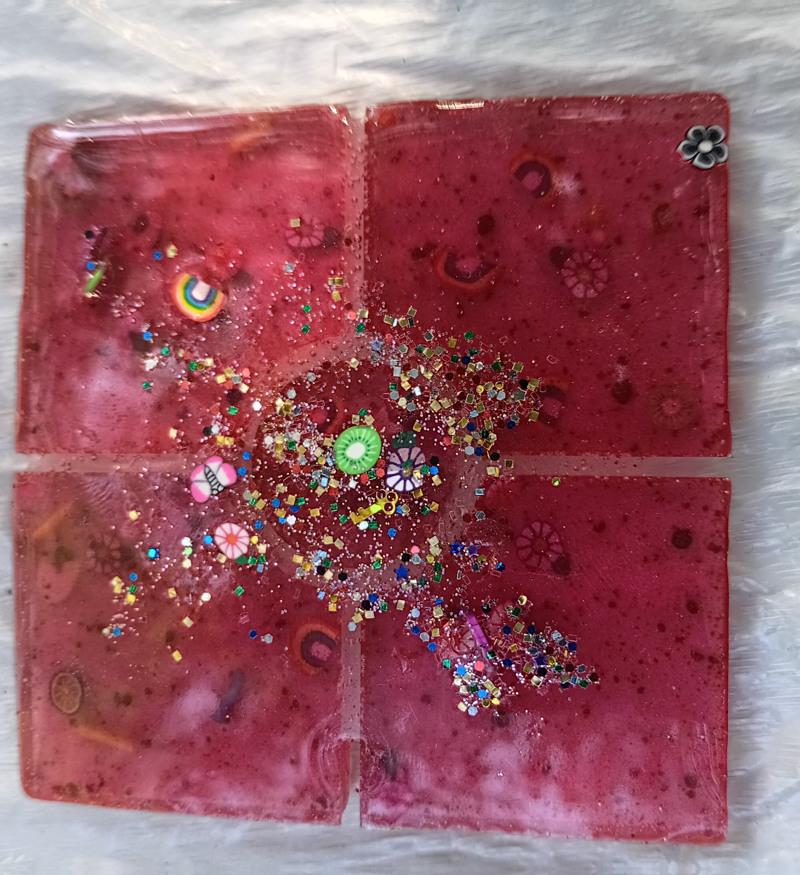 Handmade Resin Coaster Set - Thumbnail 8