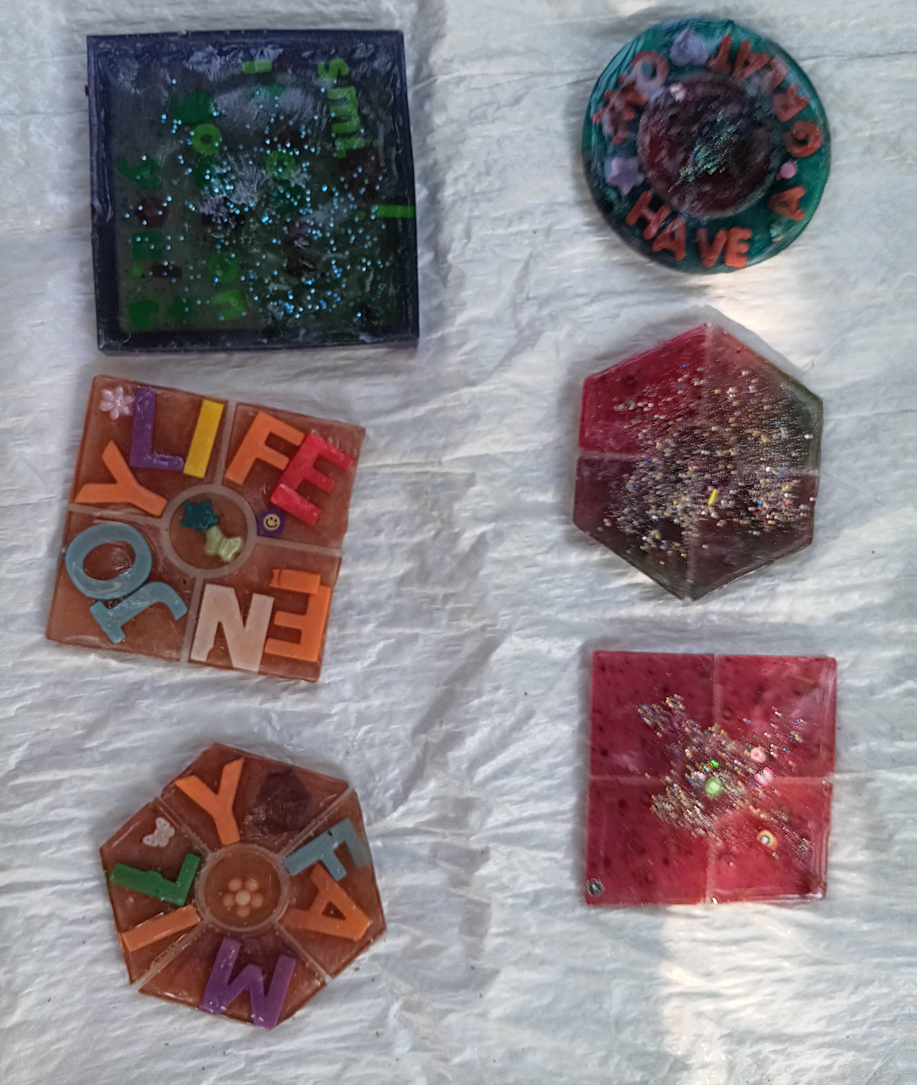 Handmade Resin Coaster Set - Thumbnail 9