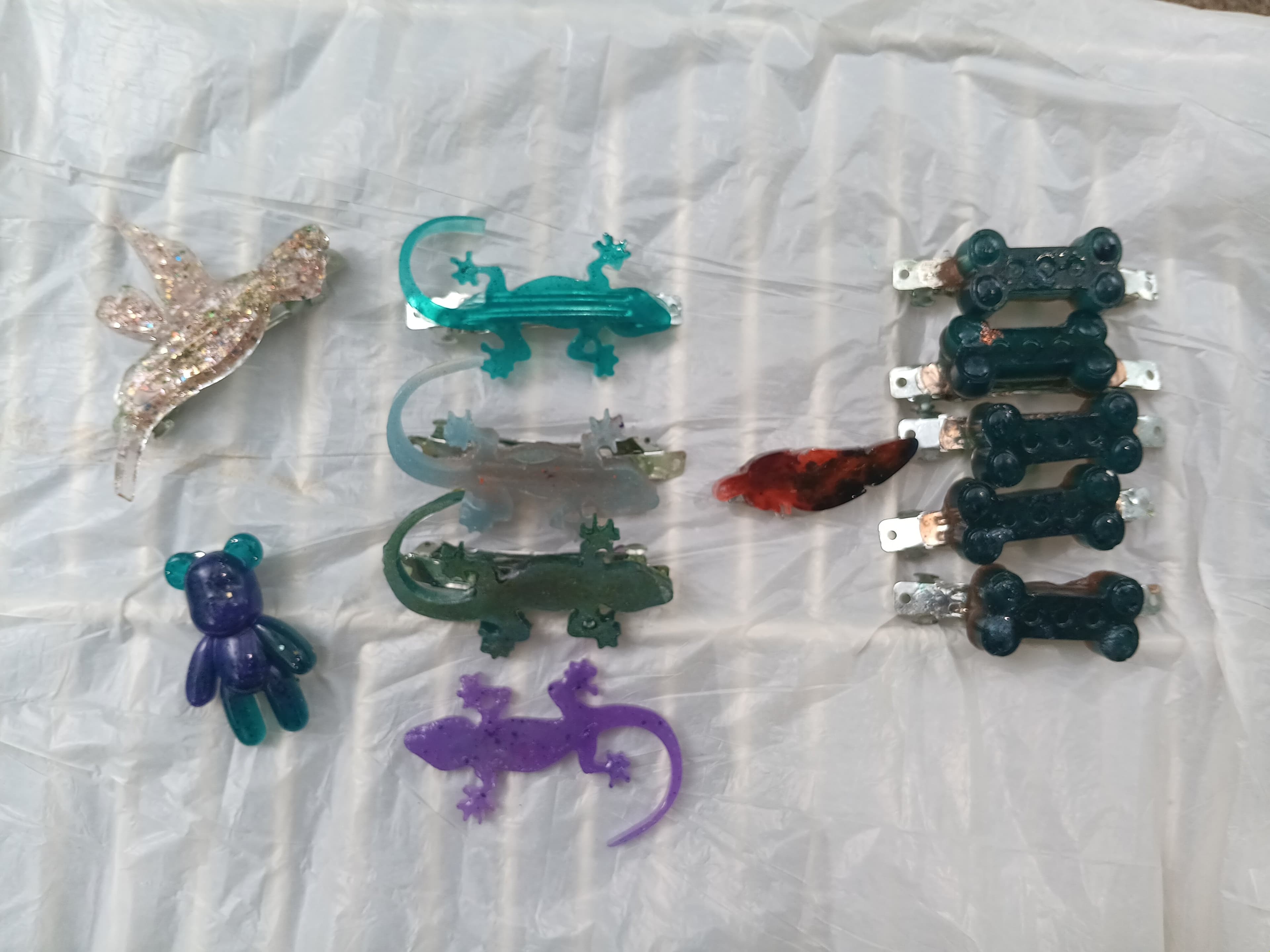 Handmade Resin Hair Barrettes/Clips - Thumbnail 2