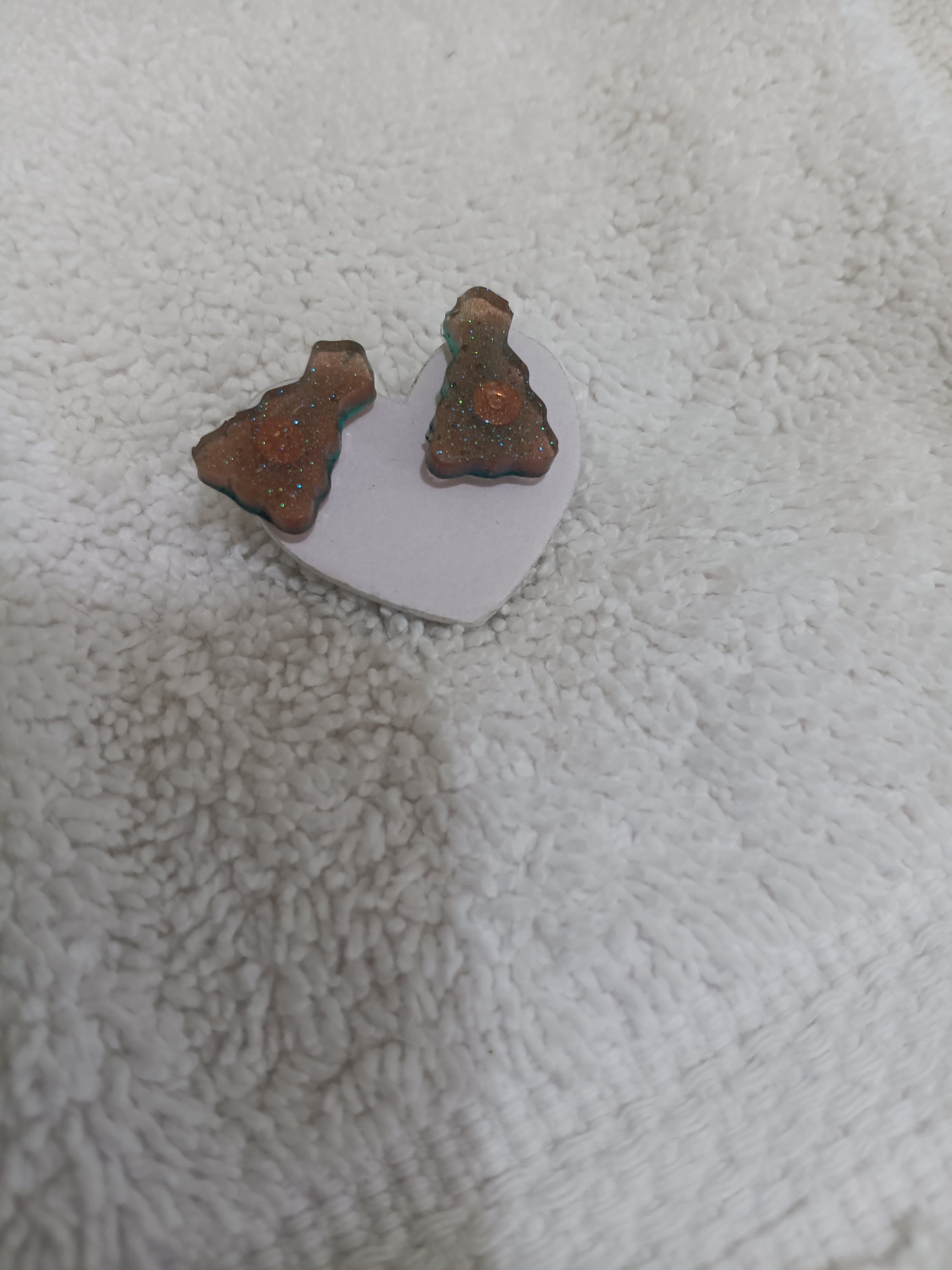 Handmade Resin Christmas/Winter Earrings - Thumbnail 2