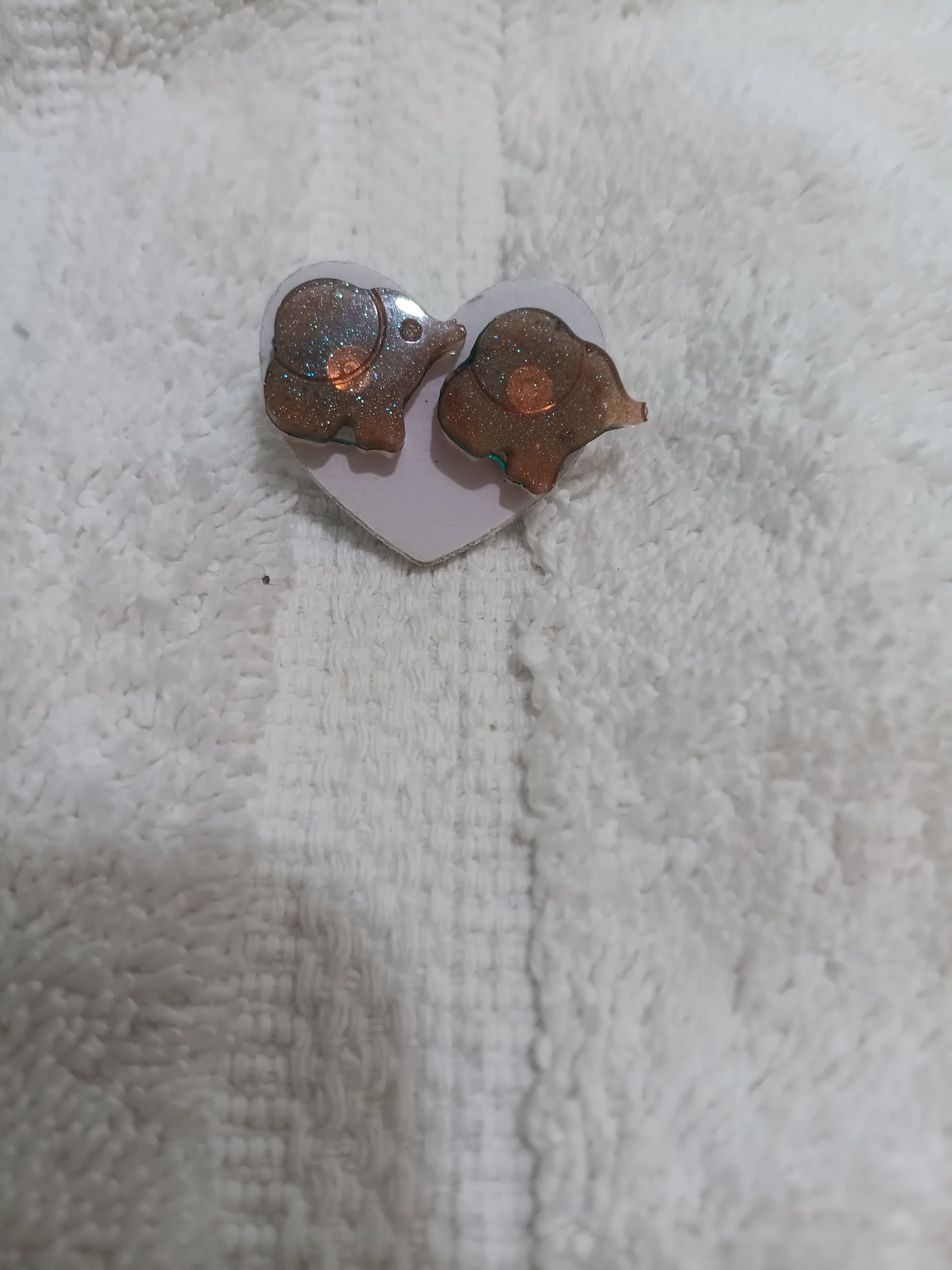 Handmade Resin Animal Earrings - Thumbnail 2