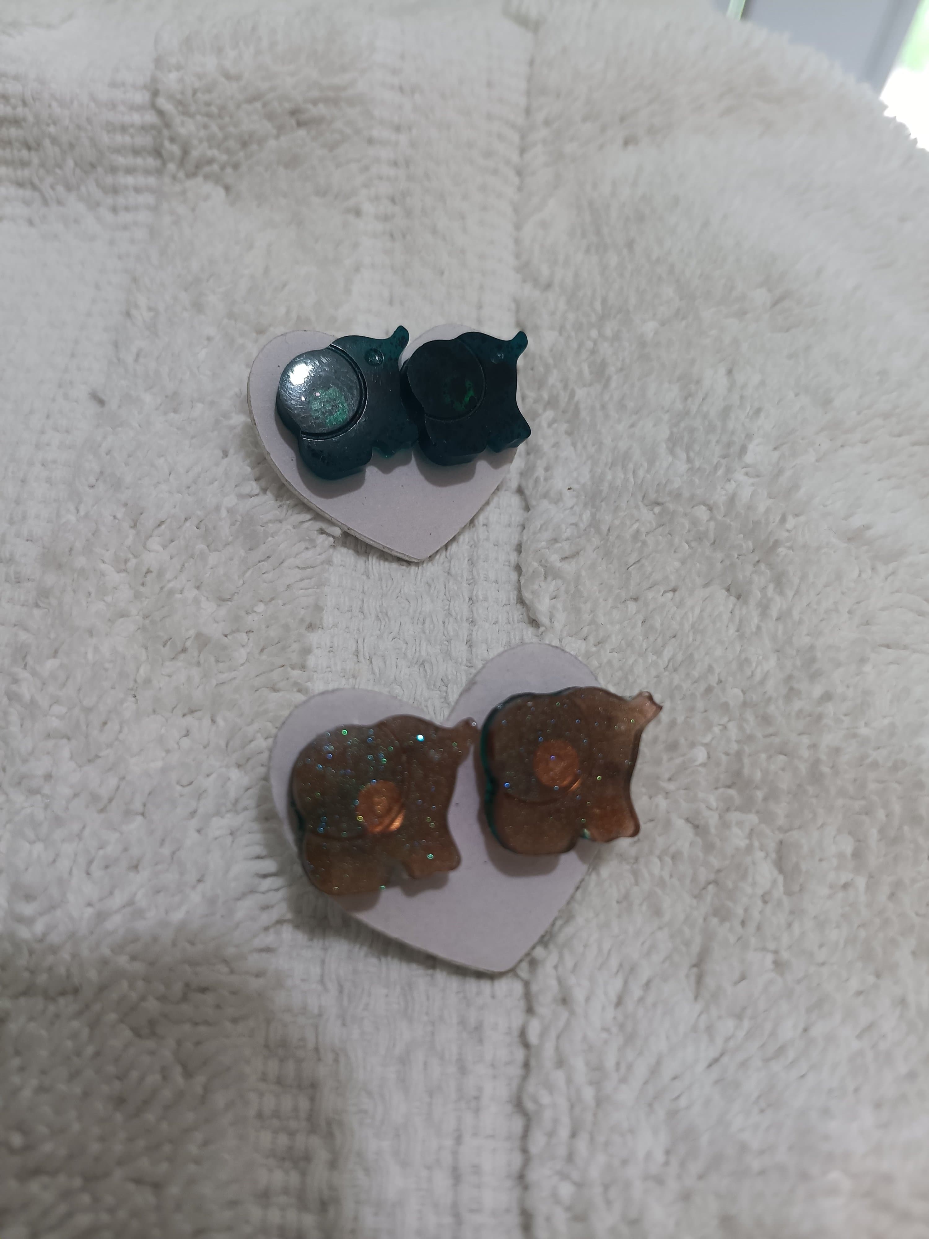 Handmade Resin Animal Earrings - Thumbnail 4