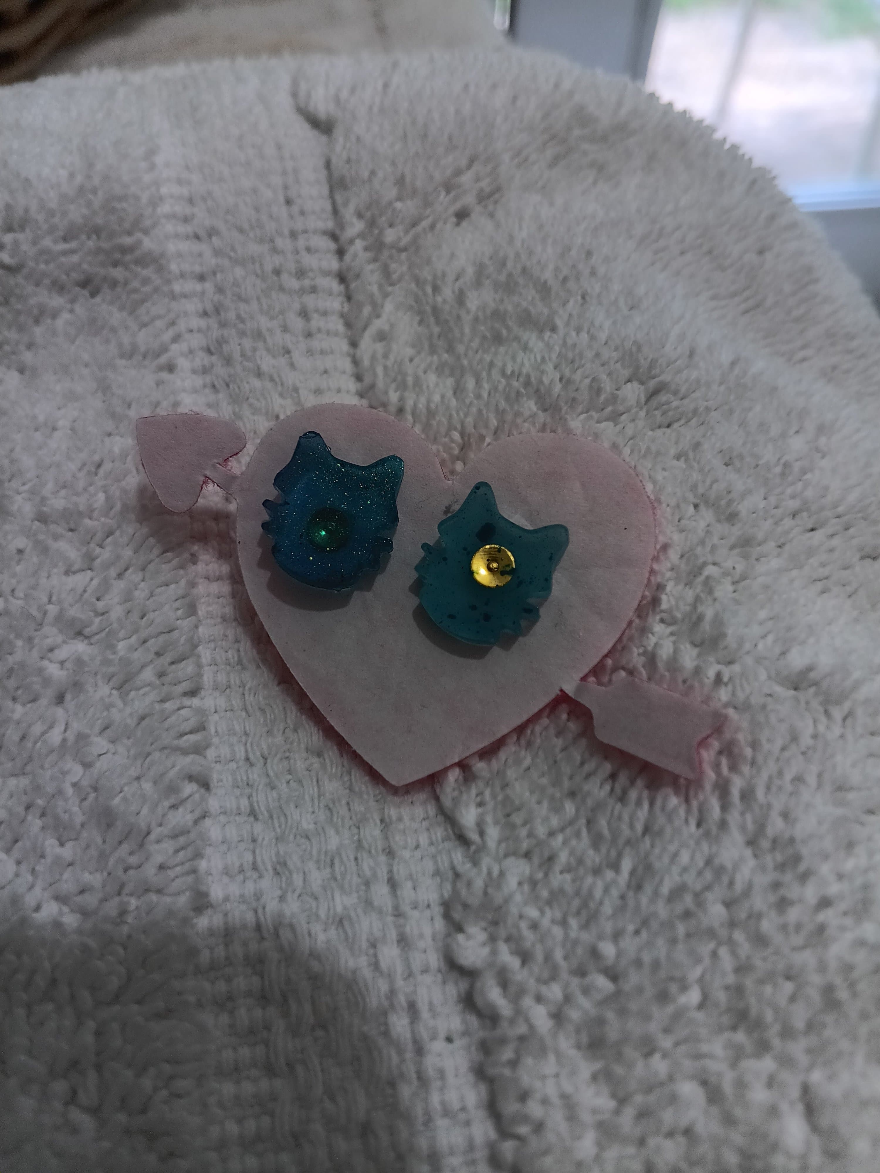 Handmade Resin Animal Earrings - Thumbnail 3