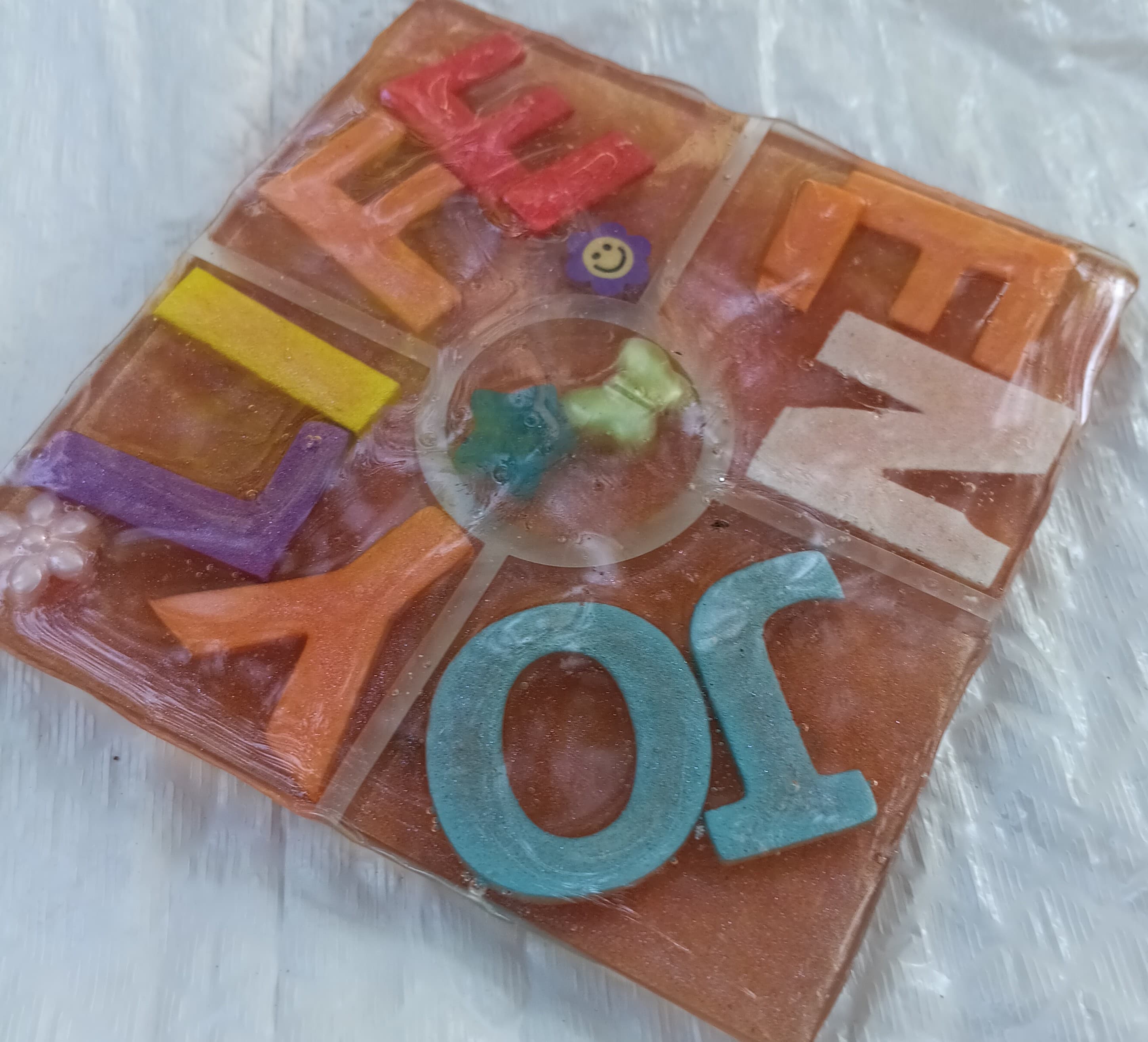 Handmade Resin Coaster Set - Thumbnail 2
