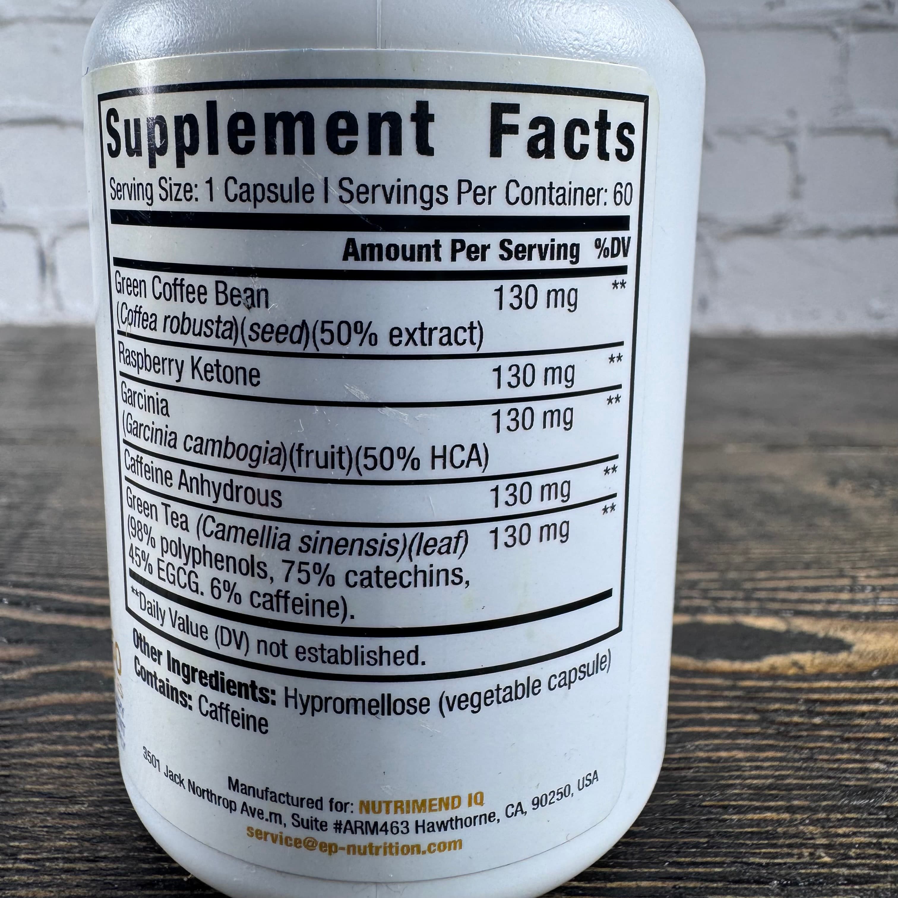 Weight Loss Premium Pathway Support 60 Capsules Green Coffee Tea Caffeine - Thumbnail 4