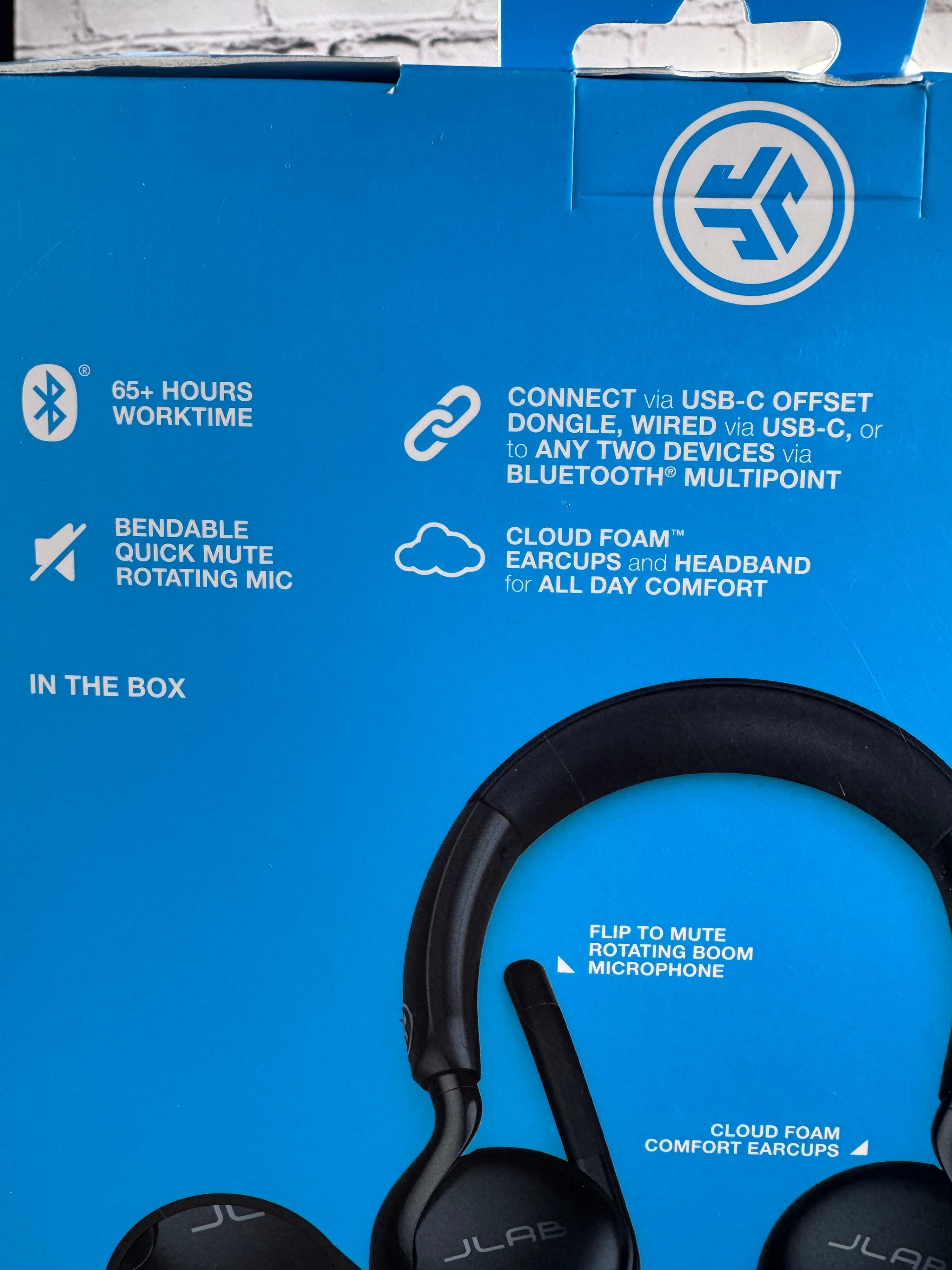 JLab Go Work Wireless On-Ear Headset with Noise-Cancelling Mic - Thumbnail 3
