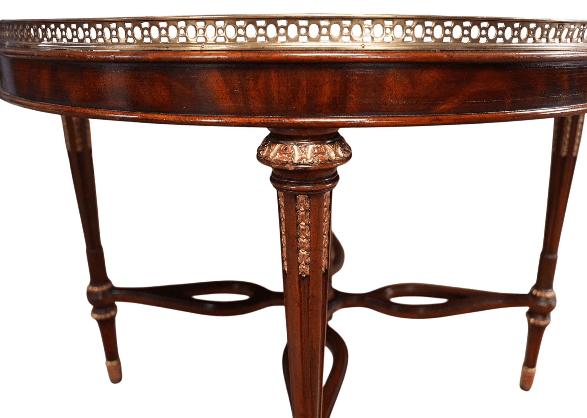 Maitland Smith Louis XVI Style Round 40" Mahogany Diameter Center Table - Vintage Late 20th Century - Thumbnail 2