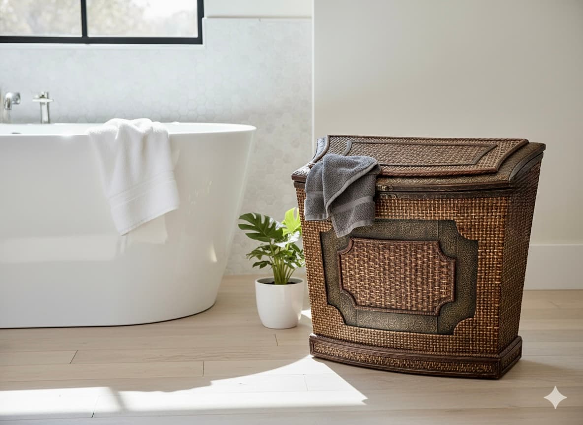 19th C. Anglo-Indian Serpentine Side Table - Ebonized & Cane - Thumbnail 9