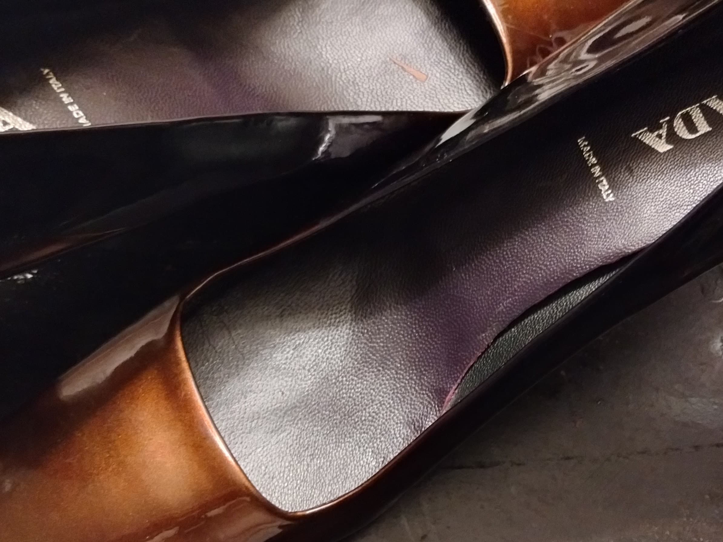 Brown Patent Leather Heels