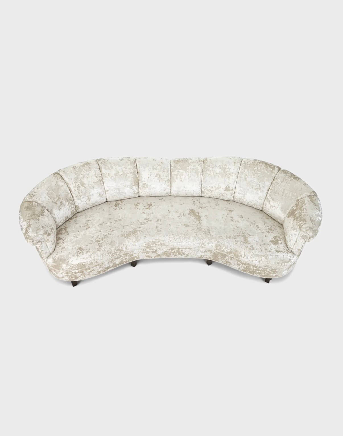 Lizette Velvet Channel Tufted Sofa - Thumbnail 2