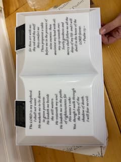 Solar Garden Decor- Psalms 23 Bible *NIB* - Image 1