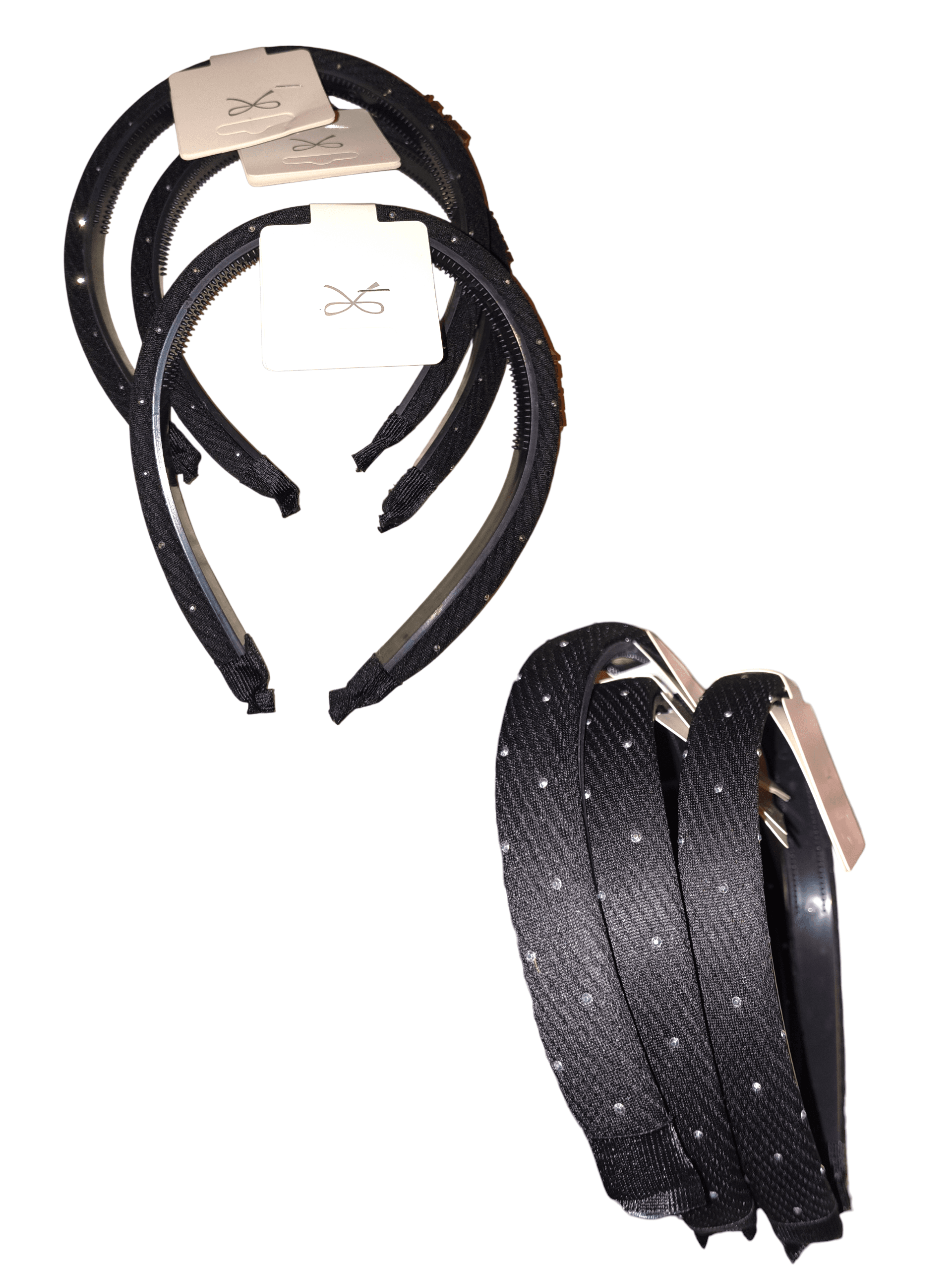 Sparkly Black Headbands