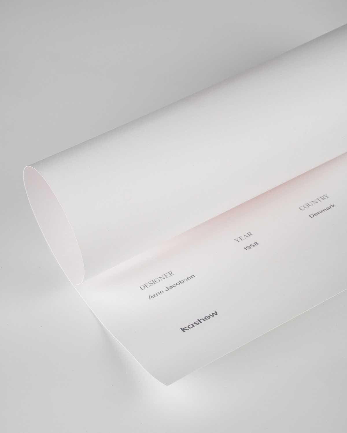 Arne Jacobsen Magnetic Teak Egg Chair Poster Frame - Thumbnail 4