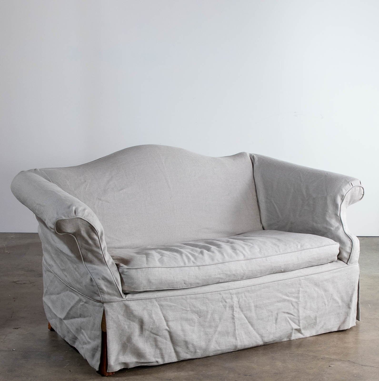 Victorian Loveseat with Serena & Lily Slipcover - Thumbnail 3