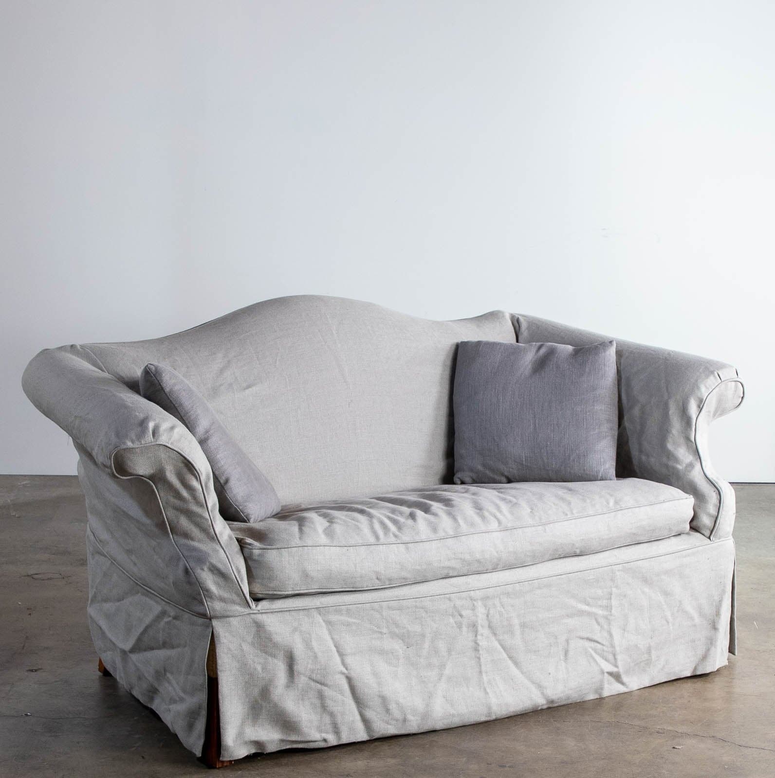 Victorian Loveseat with Serena & Lily Slipcover - Thumbnail 2