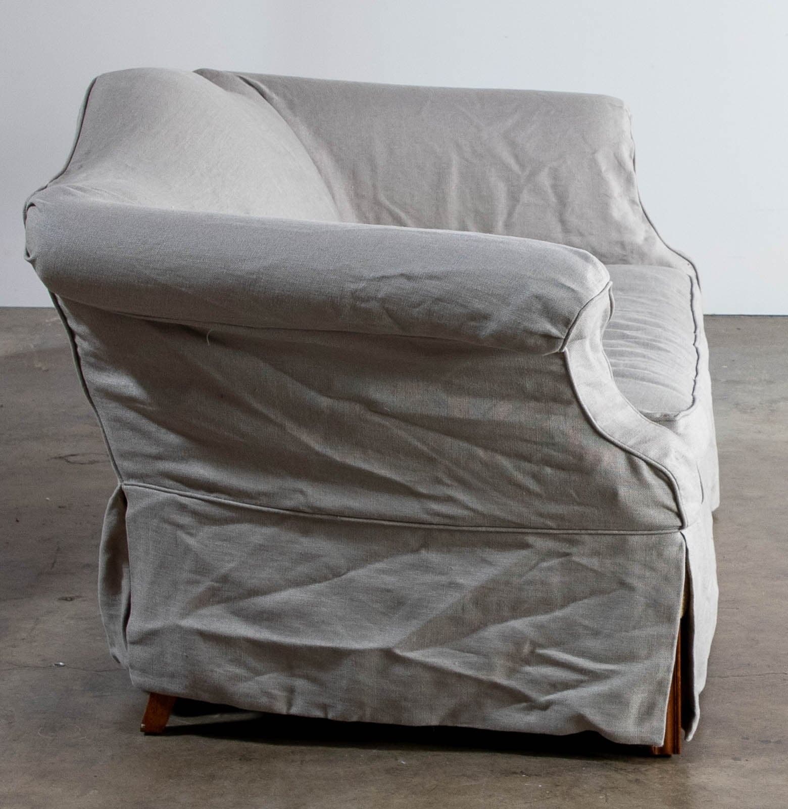 Victorian Loveseat with Serena & Lily Slipcover - Thumbnail 5