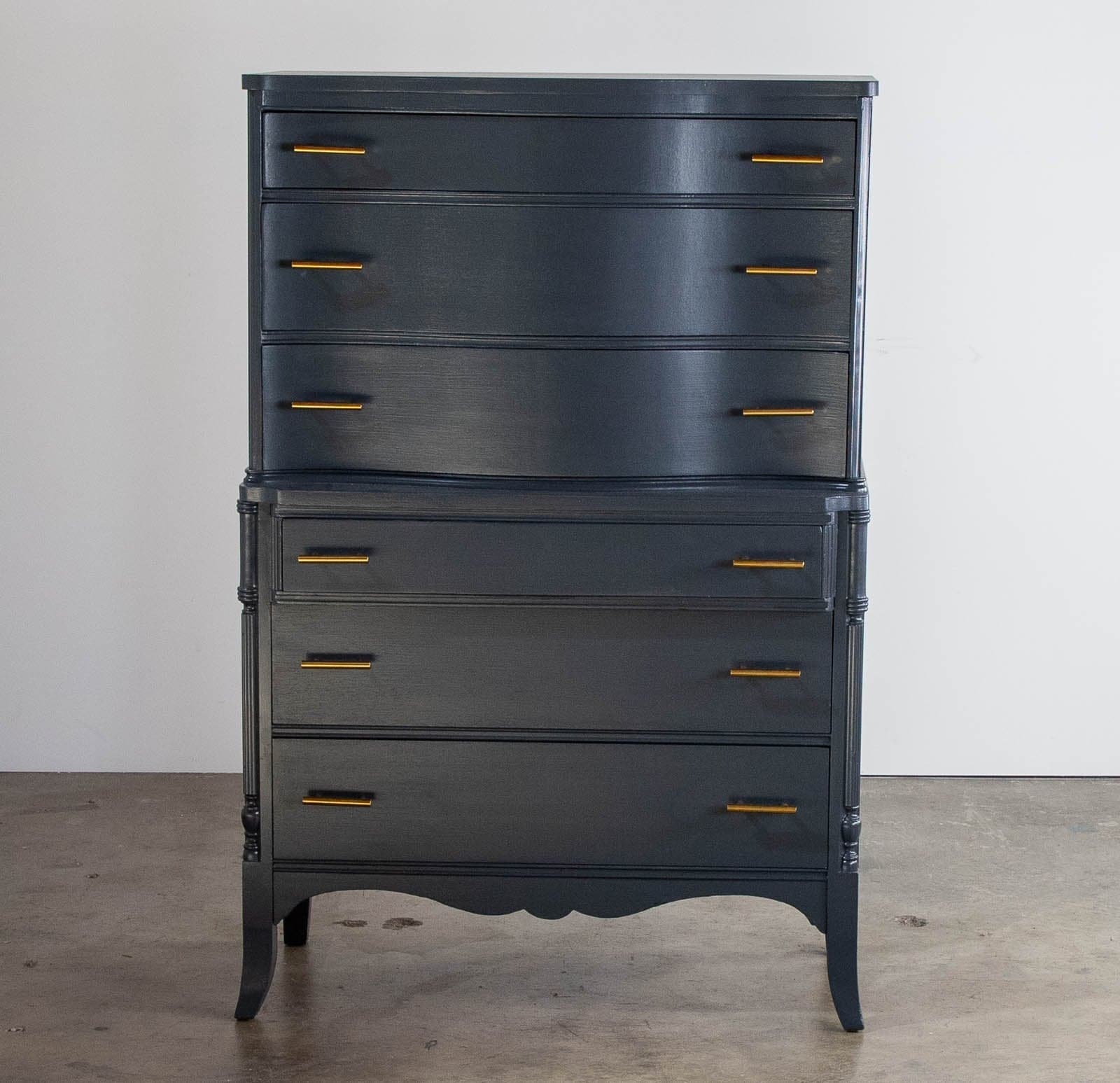 Painted Vintage Highboy Dresser - Railings, Farrow and Ball - Image 1