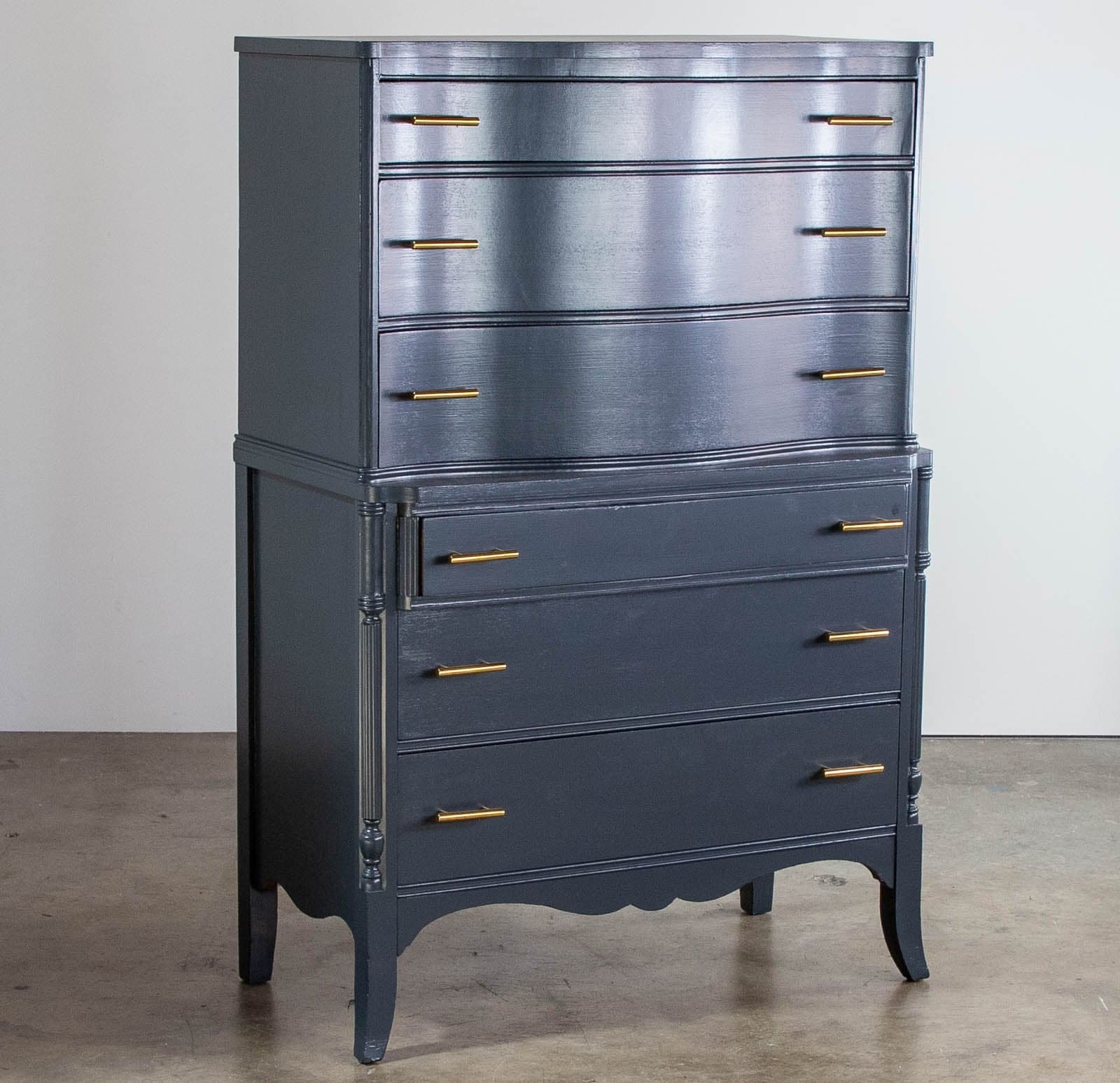 Painted Vintage Highboy Dresser - Railings, Farrow and Ball - Thumbnail 2