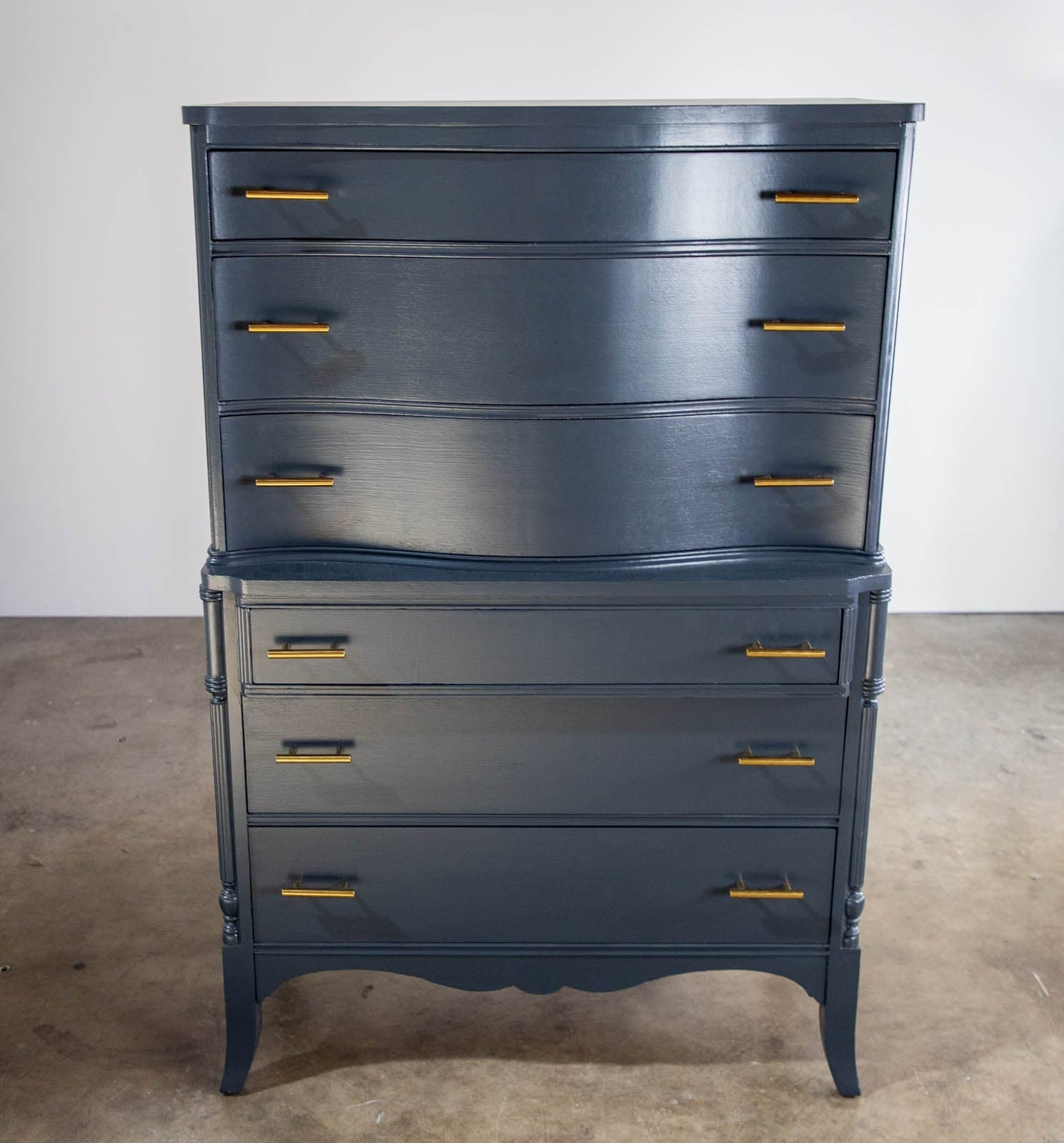 Painted Vintage Highboy Dresser - Railings, Farrow and Ball - Thumbnail 6