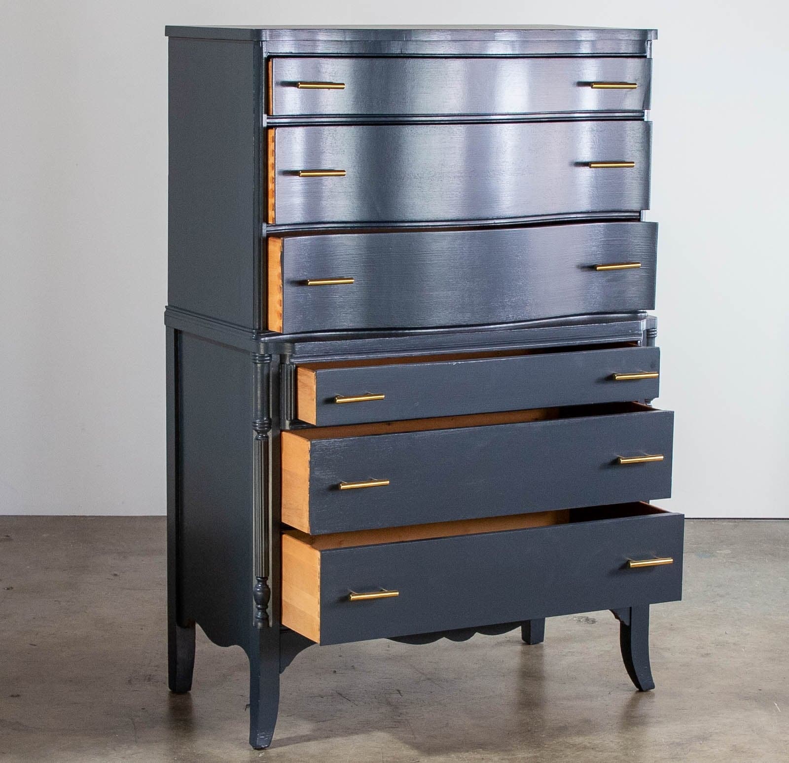 Painted Vintage Highboy Dresser - Railings, Farrow and Ball - Thumbnail 3