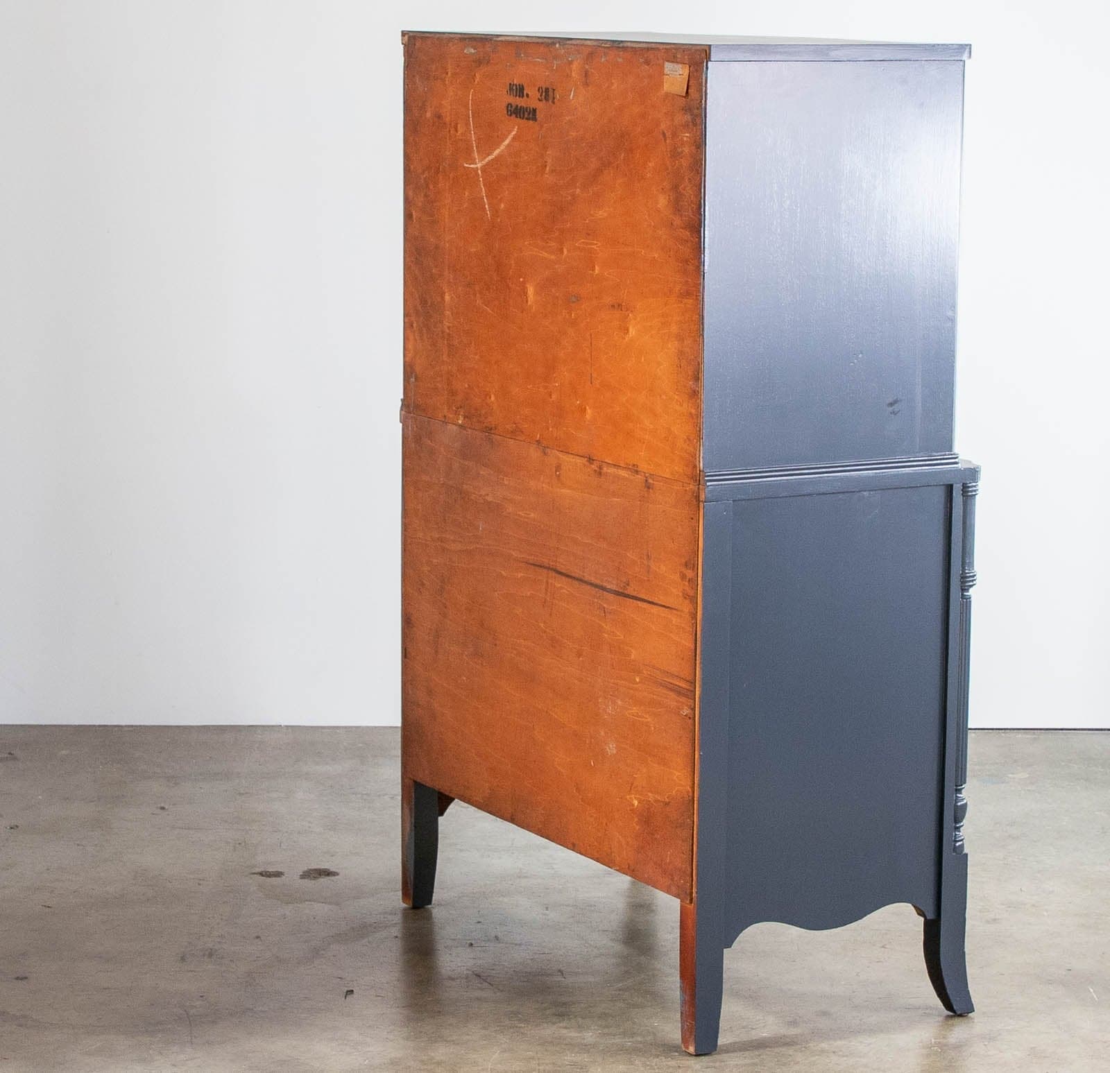 Painted Vintage Highboy Dresser - Railings, Farrow and Ball - Thumbnail 5