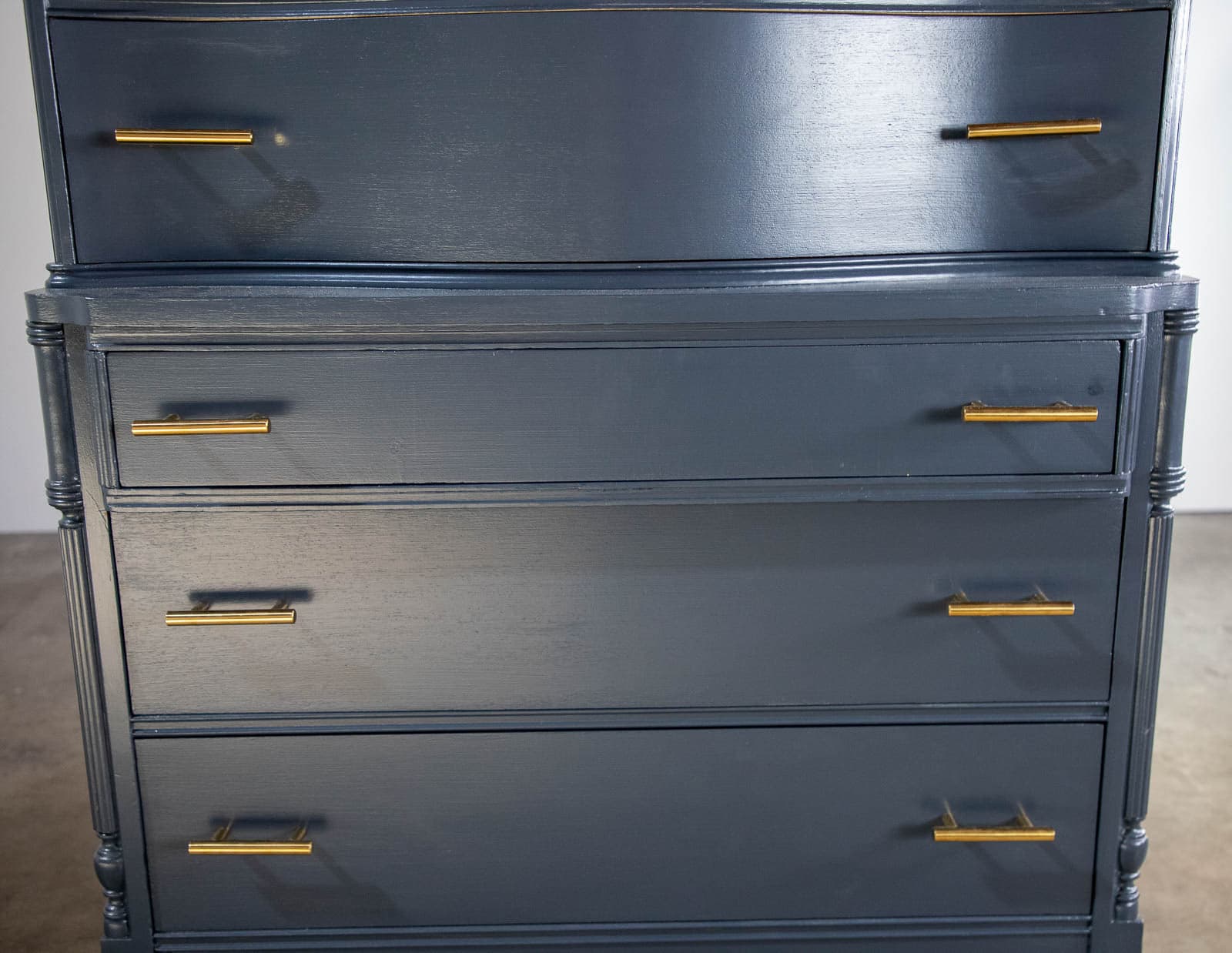 Painted Vintage Highboy Dresser - Railings, Farrow and Ball - Thumbnail 7