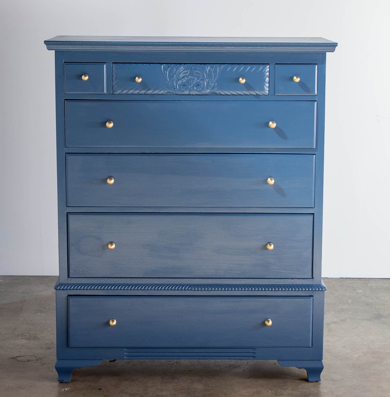 Painted Vintage Dresser w/ 7 Drawers (Farrow and Ball Paint) - Image 1