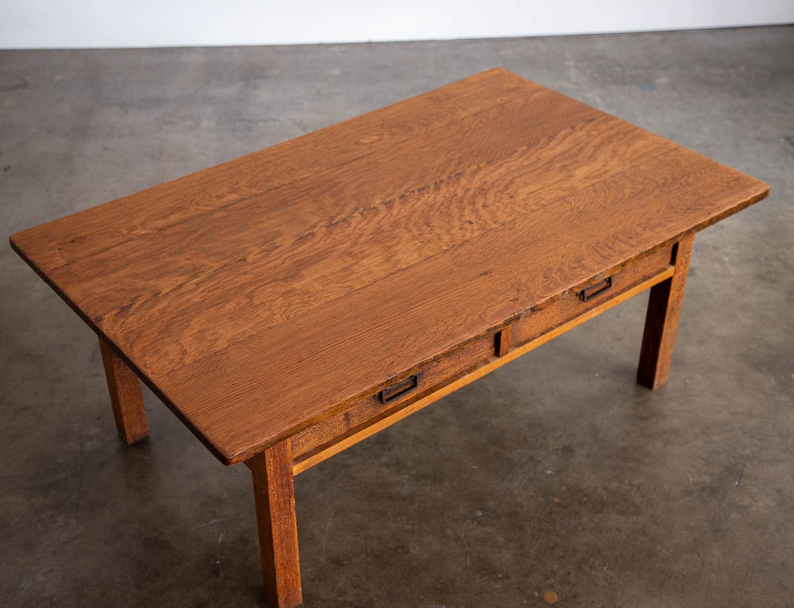 Wood Coffee Table w/ Two Drawers - Thumbnail 4