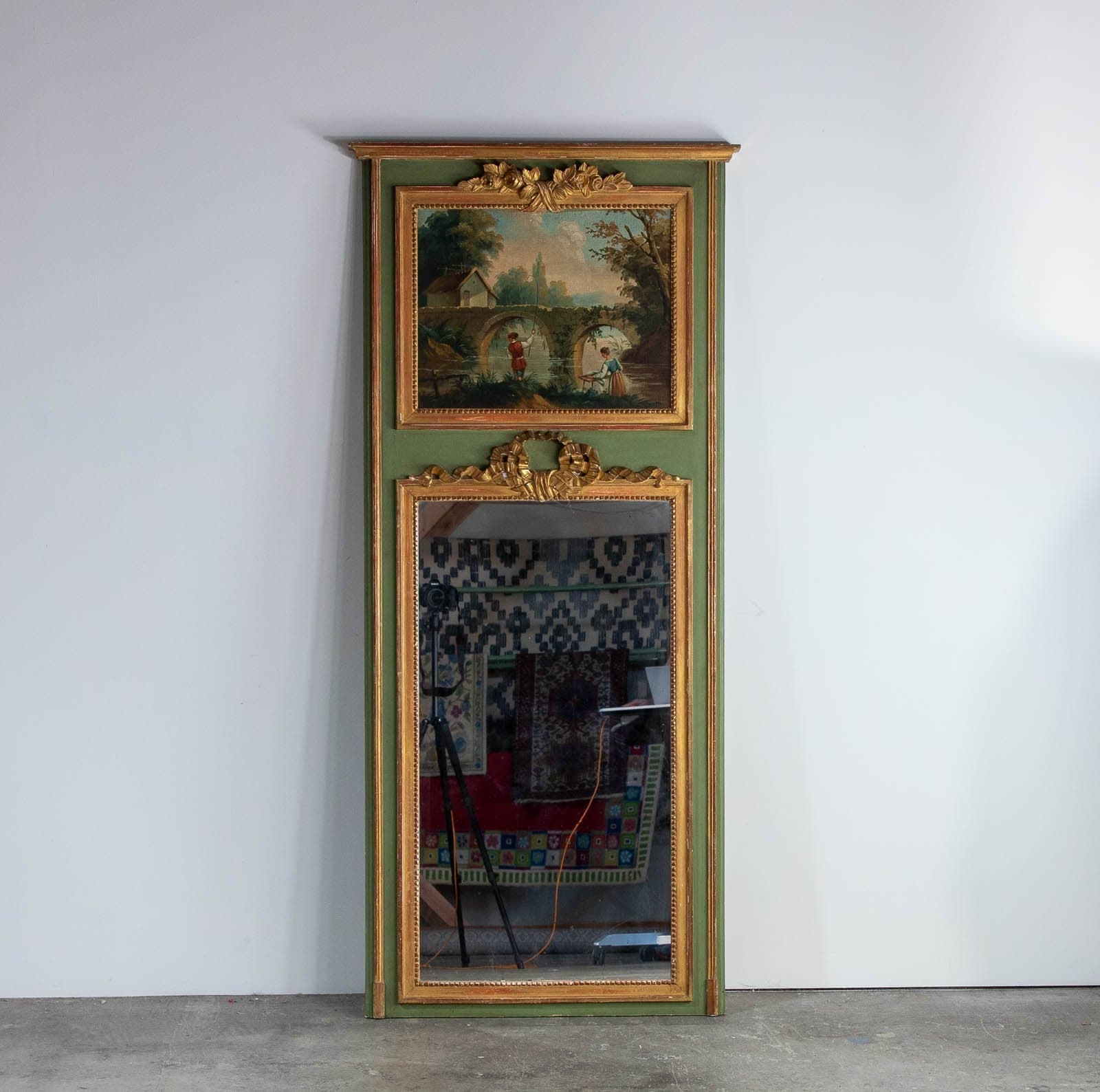 French Trumeau Wall Mirror - Image 1
