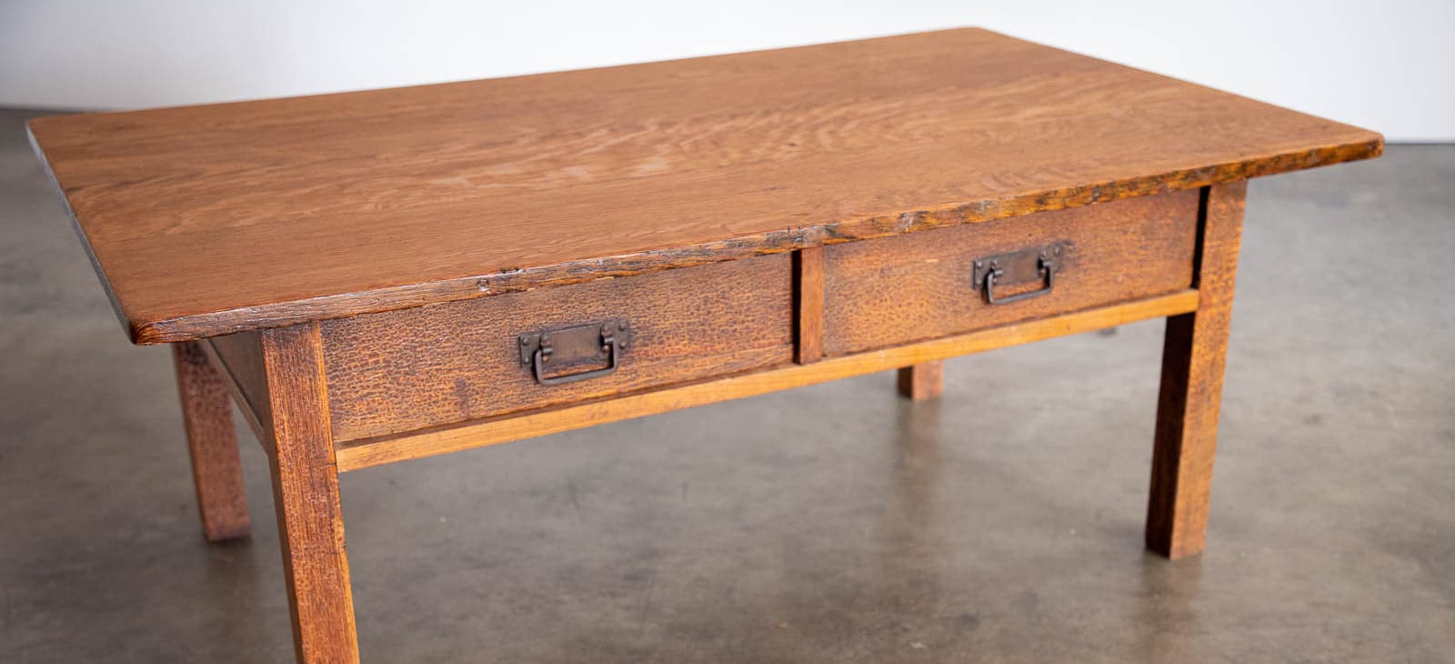 Wood Coffee Table w/ Two Drawers - Thumbnail 5