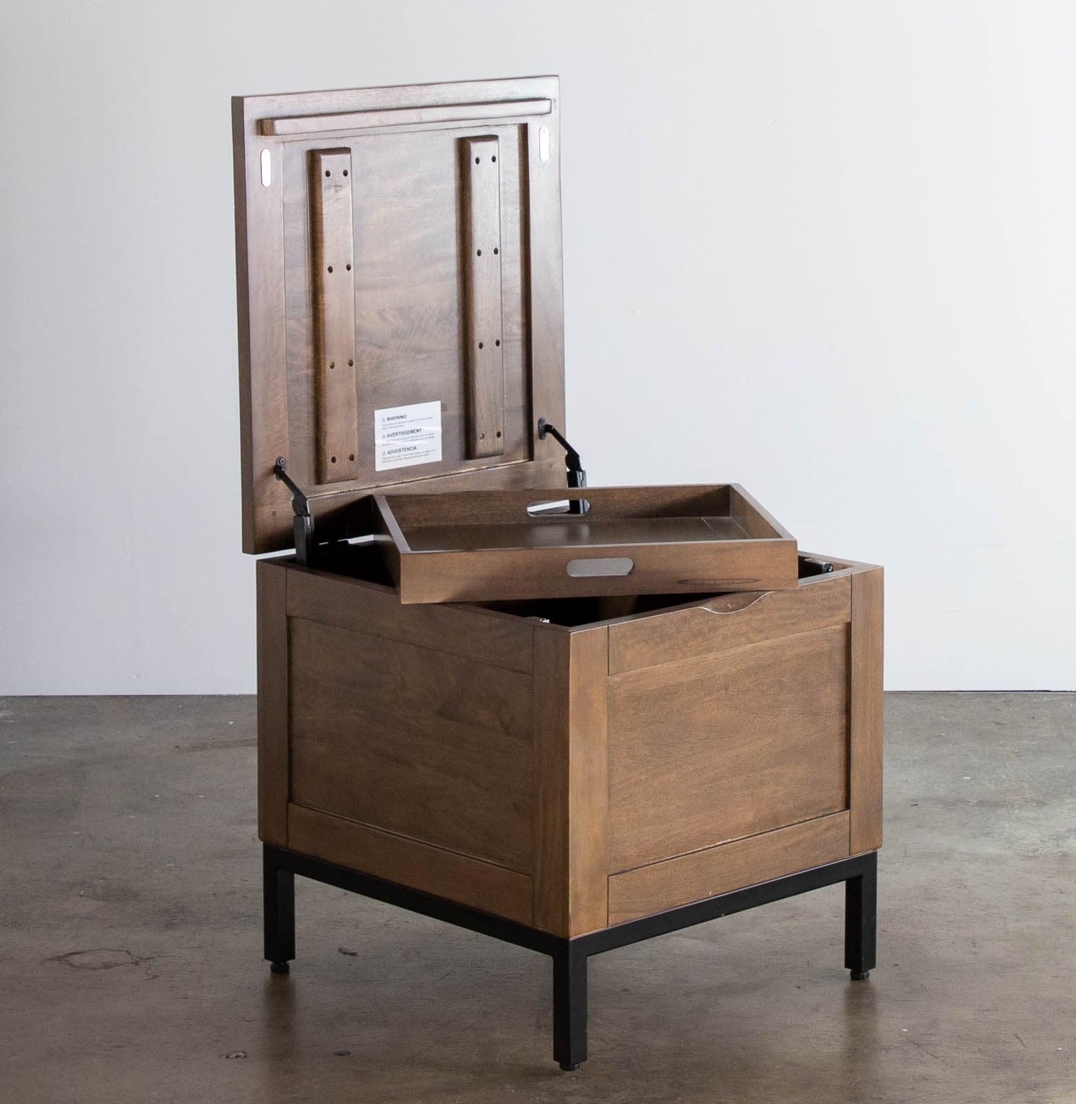 Crate and Barrel Tucker Side Table with Storage - Thumbnail 3