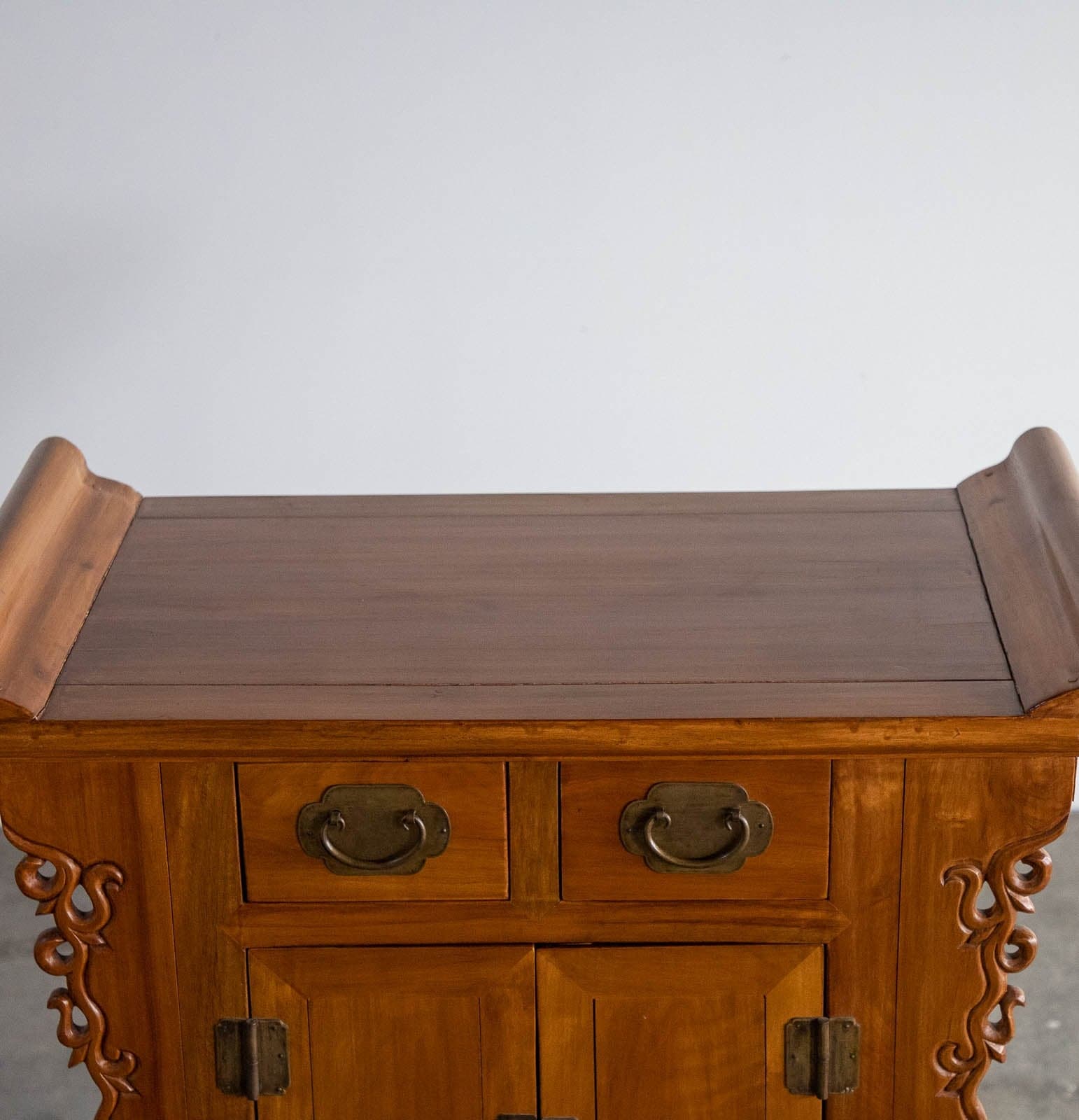 Sandalwood Console Table w/ Cabinet + 2 Drawers - Thumbnail 6