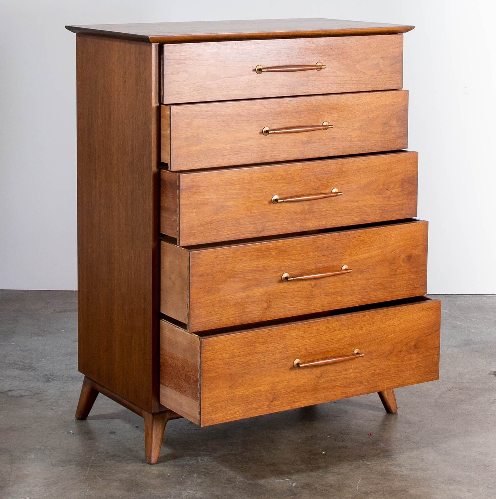 Scandinavian Wood Dresser w/ 5 Drawers - Thumbnail 3