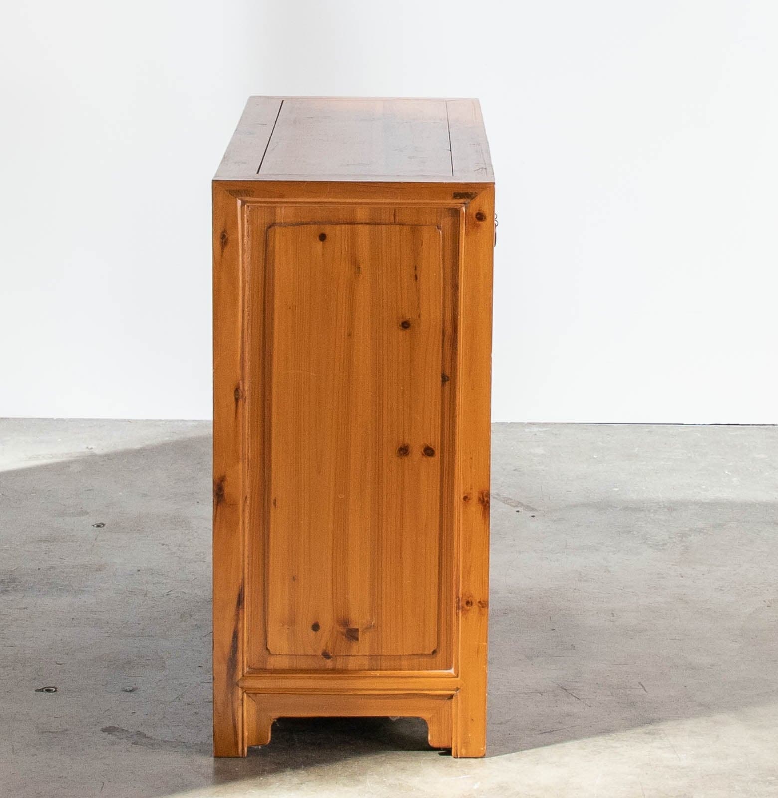 Sandalwood Console Table w/ 2 Drawers & Wine Storage - Thumbnail 4