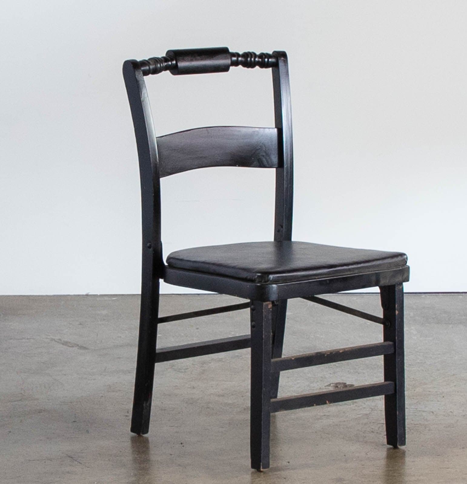 Vintage Folding Chair w/ Wood Frame & Cushioned Seat, 3 available - Thumbnail 3