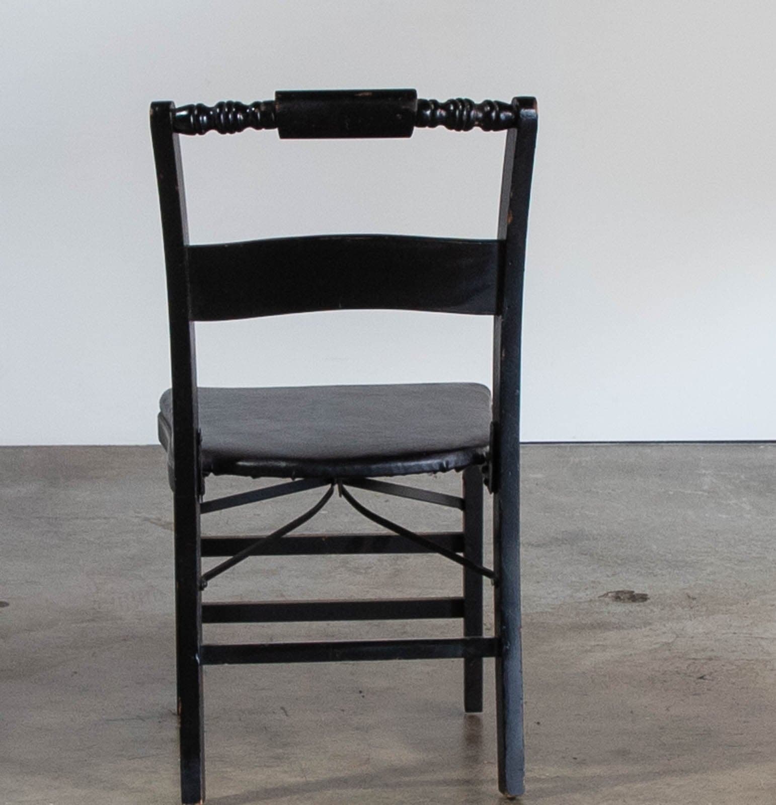 Vintage Folding Chair w/ Wood Frame & Cushioned Seat, 3 available - Thumbnail 5