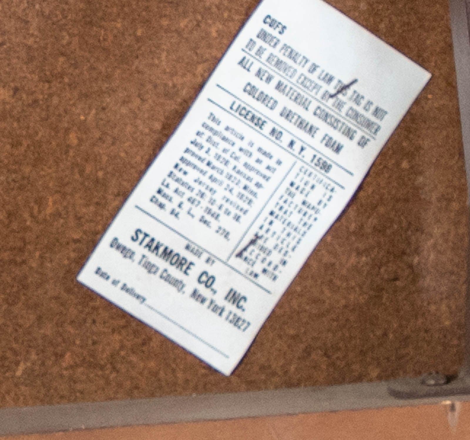 Vintage Mid-Century Stakmore Folding Chairs w/ Wood Frame & Cushioned Orange Seat (2 available) - Thumbnail 8