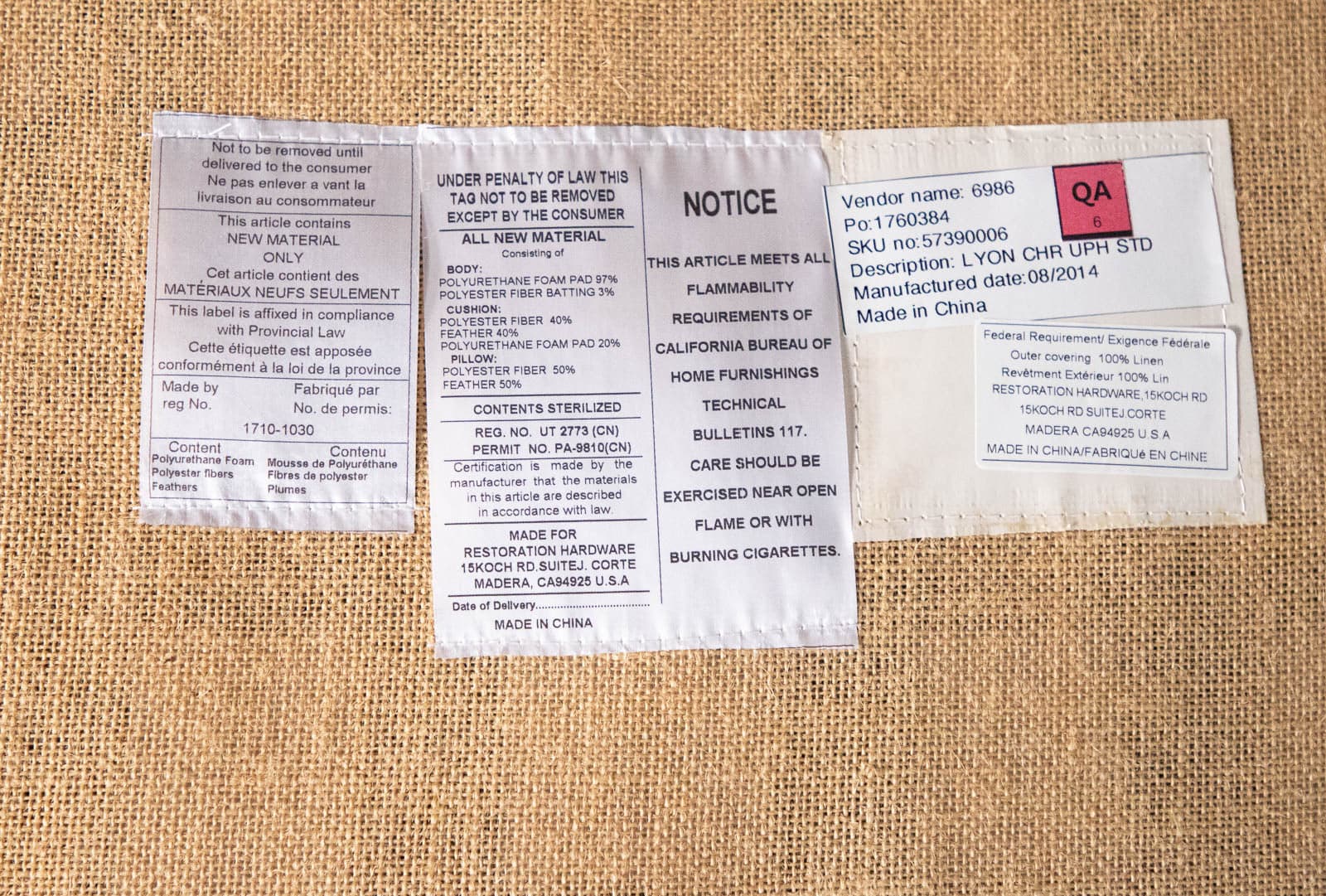 Restoration Hardware Bergere style Arm Chair - Thumbnail 11