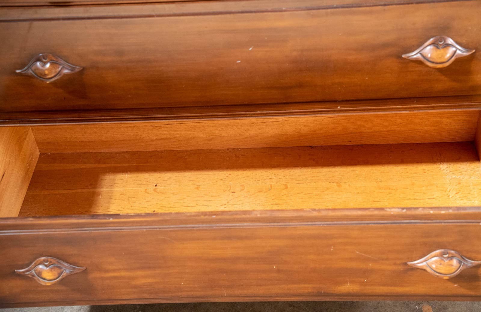 Vintage Wood Dresser with 3 Drawers - Thumbnail 6