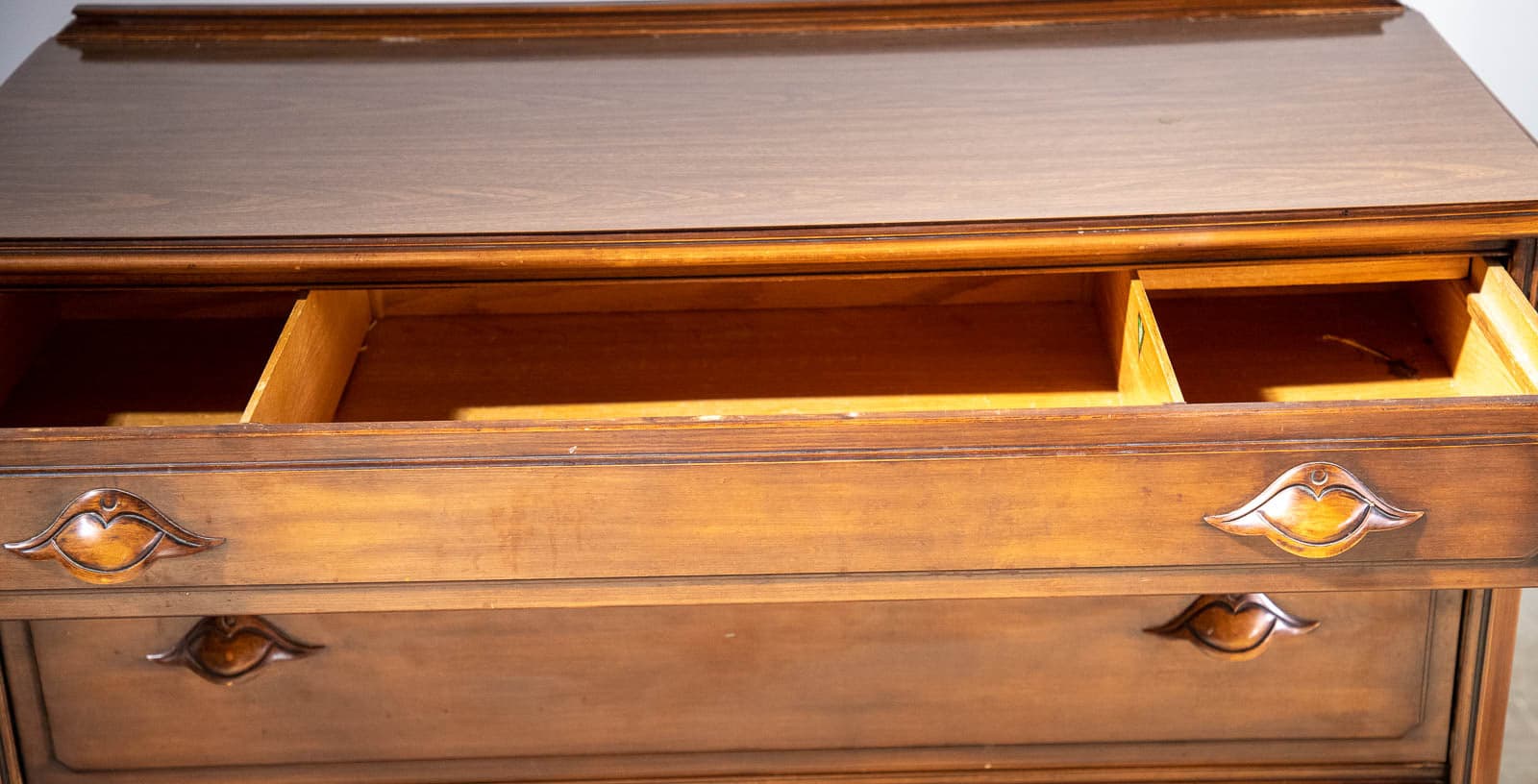 Vintage Wood Dresser with 3 Drawers - Thumbnail 5