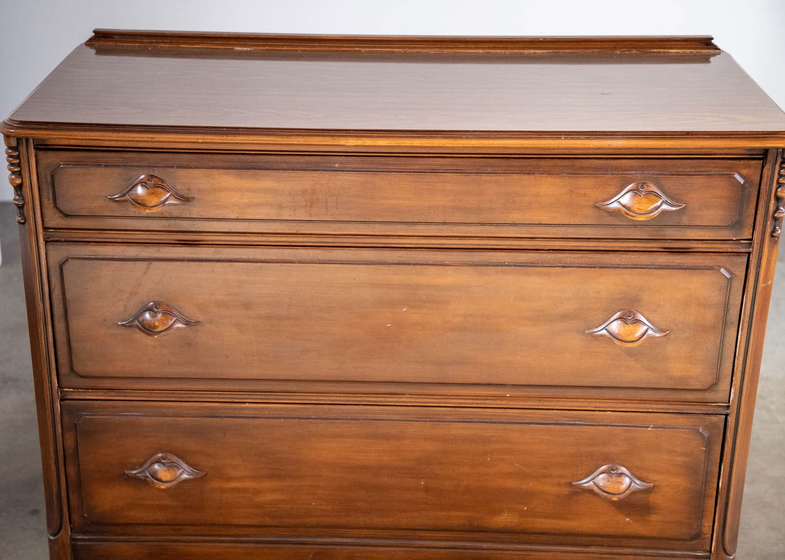 Vintage Wood Dresser with 3 Drawers - Thumbnail 7