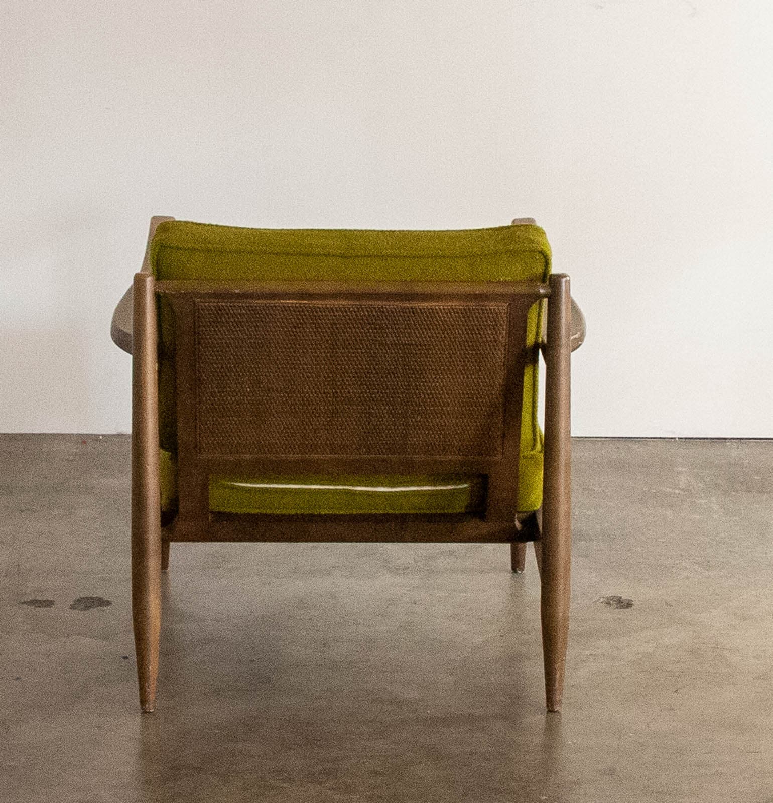 Mid Century Chair with Wood Frame and Upholstered Cushion - Thumbnail 4