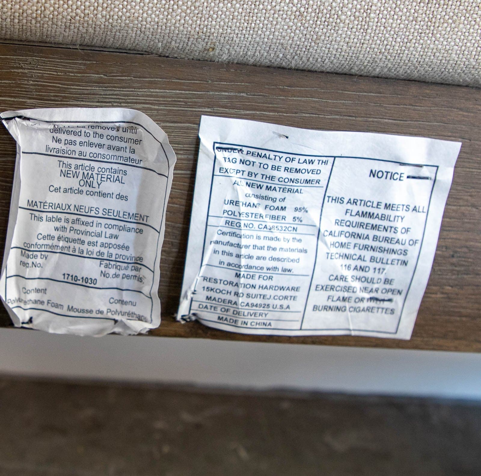 Restoration Hardware Queen Size Bedframe - Thumbnail 5