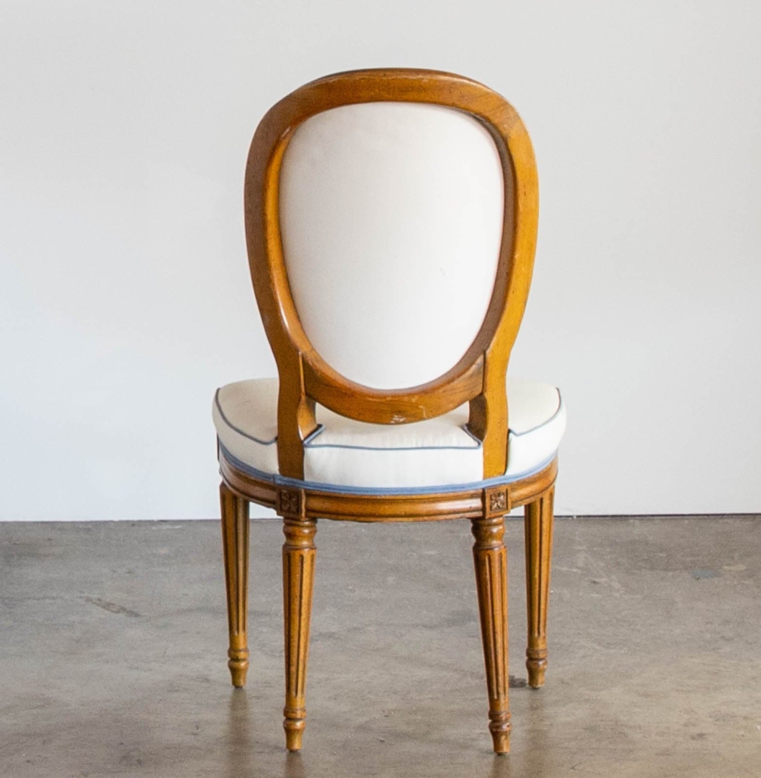 Wood Chair with Upholstered Seat and Back - Thumbnail 4