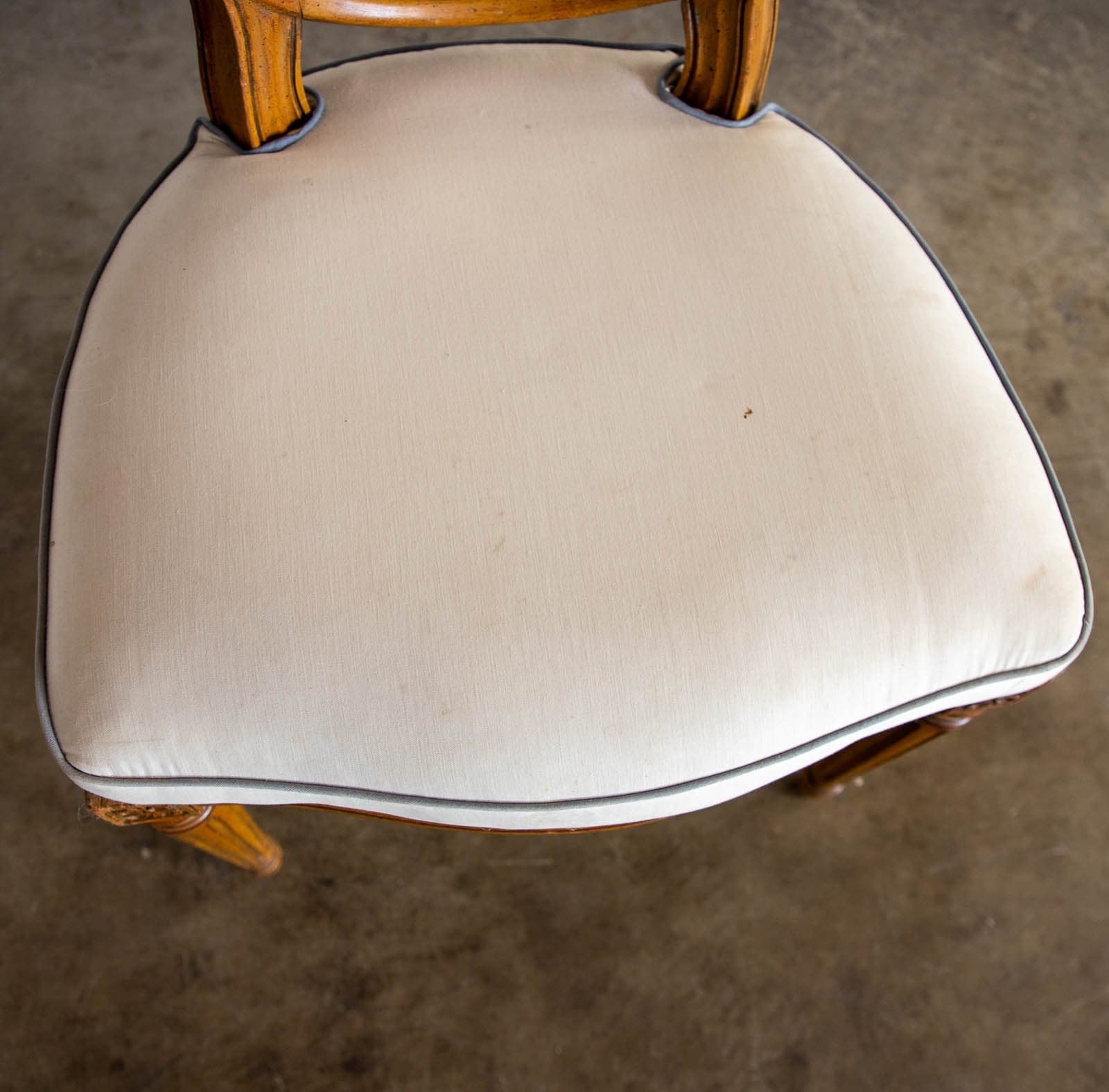 Wood Chair with Upholstered Seat and Back - Thumbnail 6